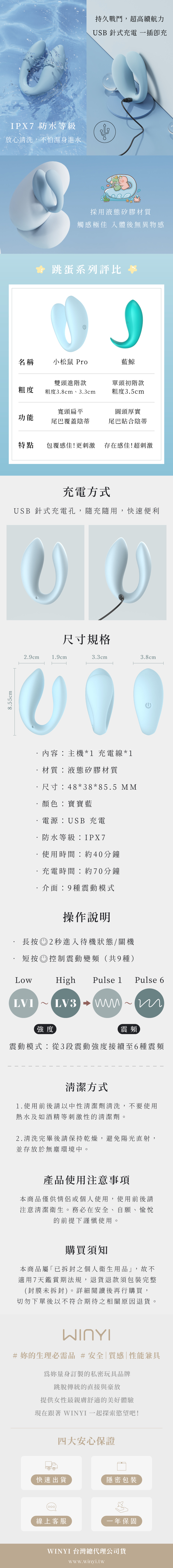 WINYi 小松鼠 Pro 遠端遙控跳蛋的商品敘述
