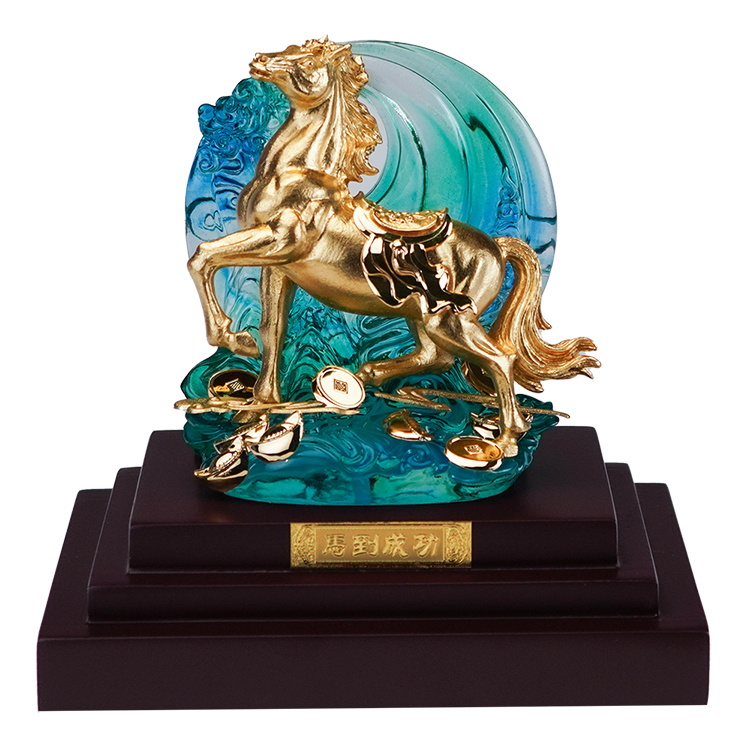 鹿港窯禮品館 馬到成功金箔擺飾 | 開業開市祝賀禮 | 升遷榮調送禮首選 | 招財風水擺件