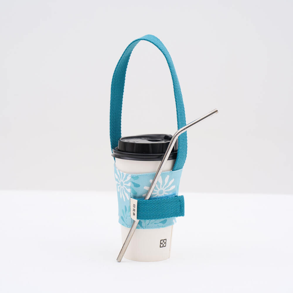 印花樂飲料杯吸管提帶/烏秋圈圈/海洋綠