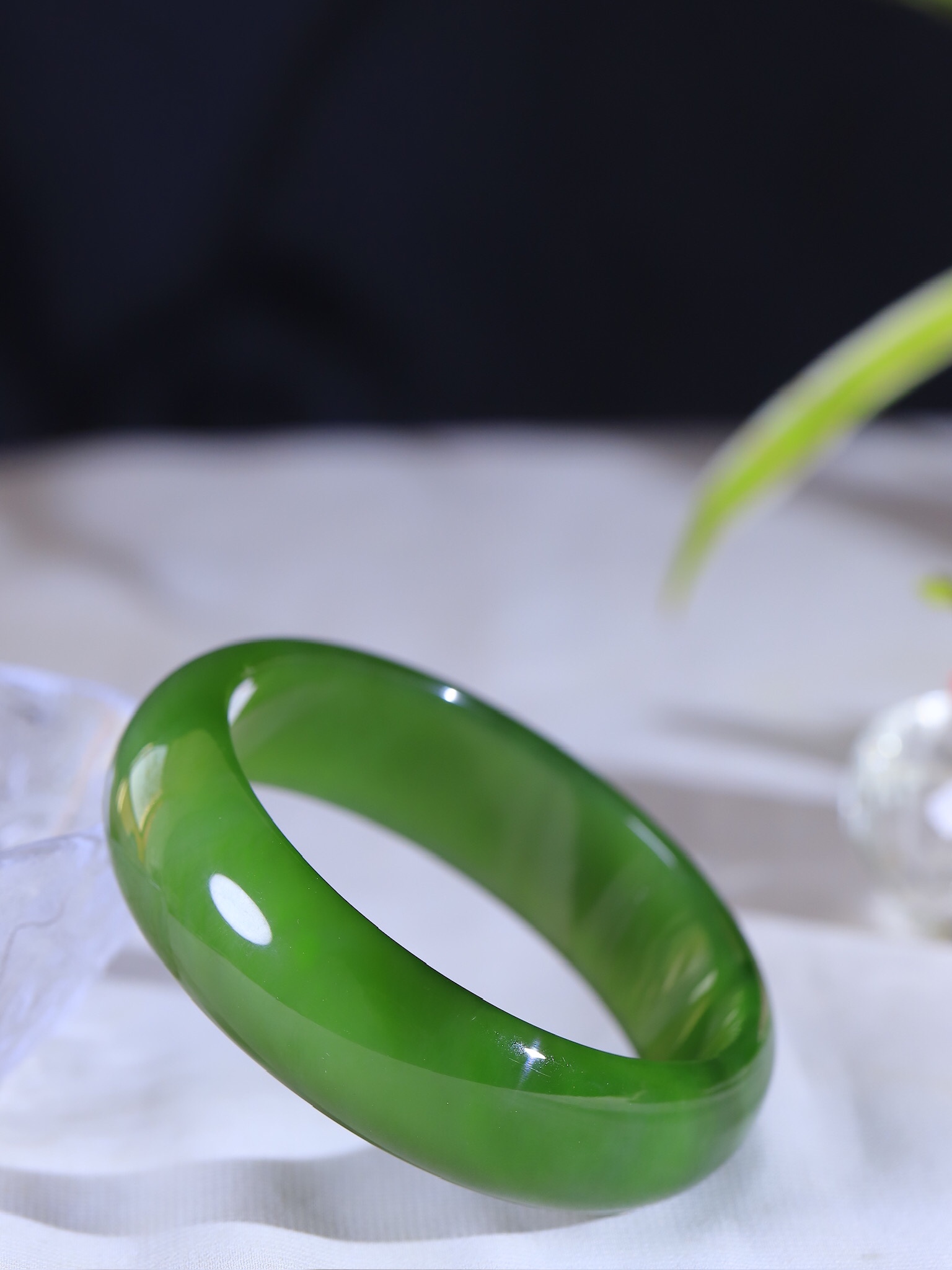 和田玉碧玉貓眼手鐲,天然和田玉軟玉