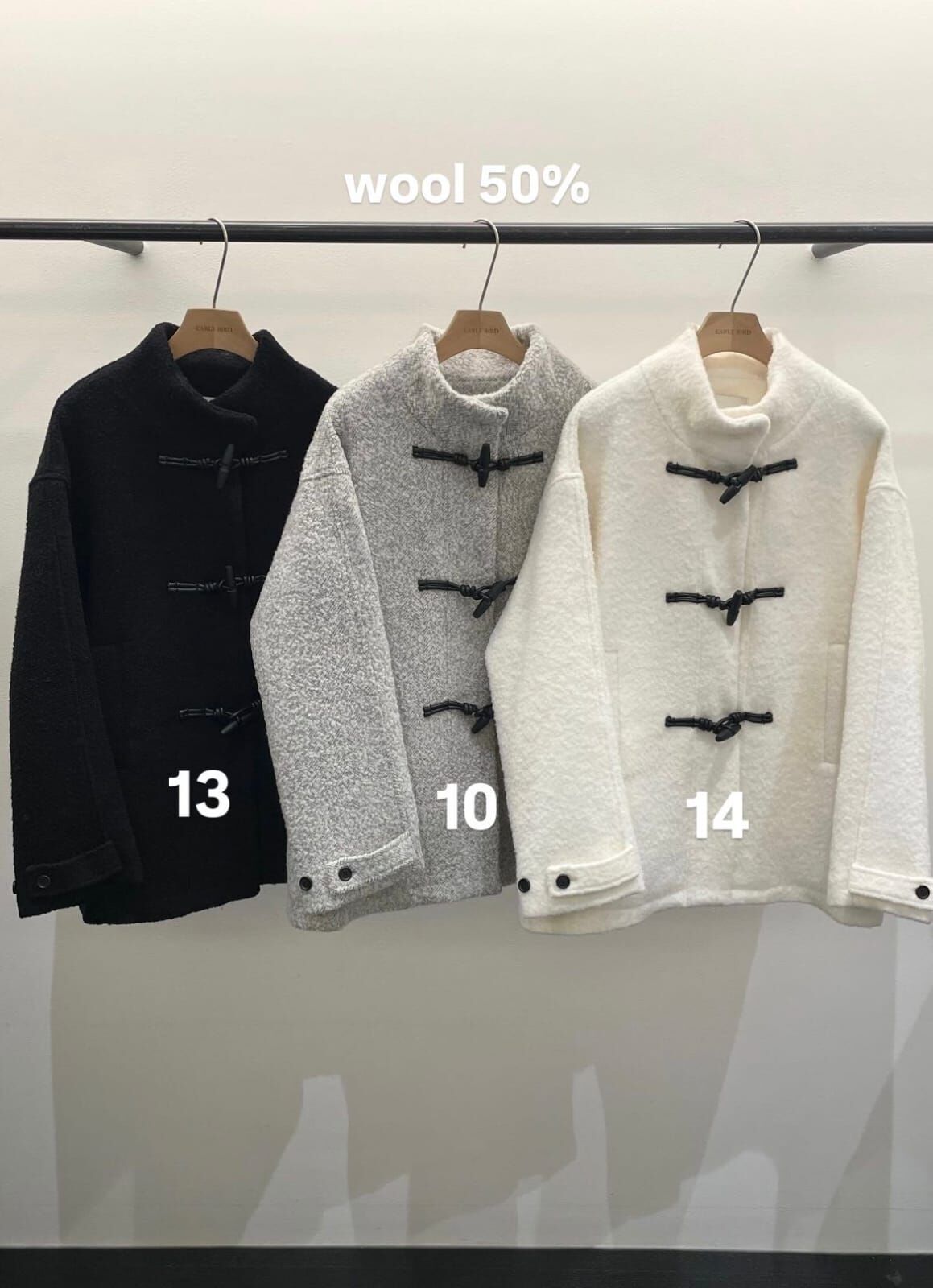 OB5210 羊毛牛角扣企領外套 *特價* (優惠碼同充值購物金不適用)