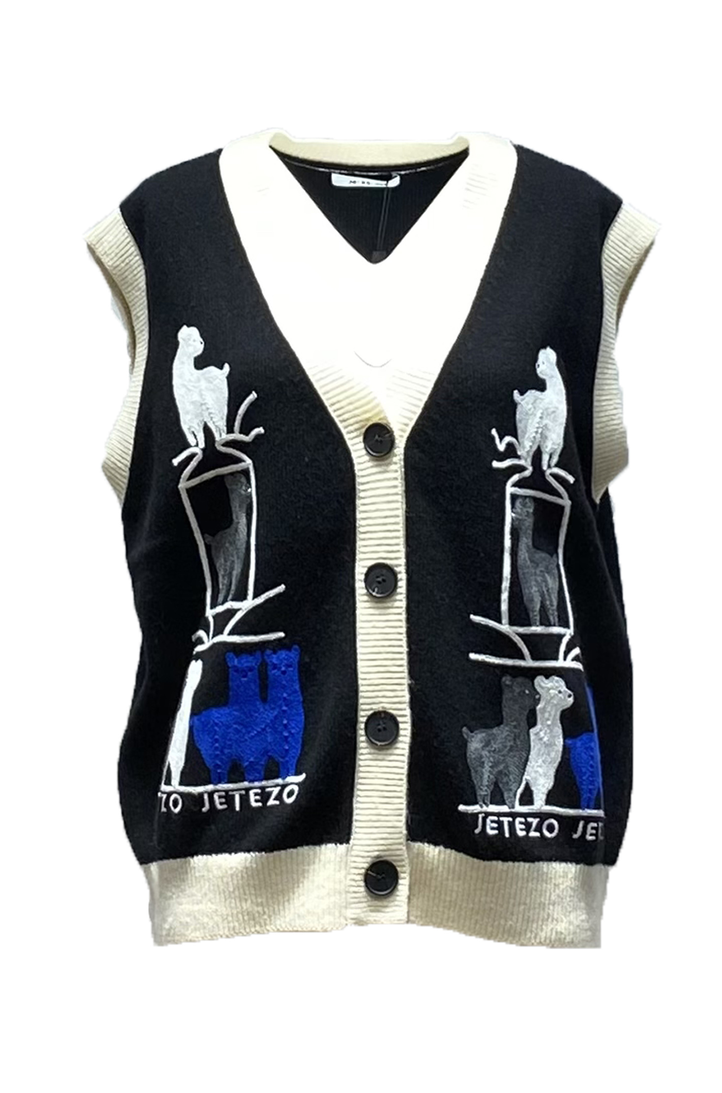 BC15209Y1 古埃及藝術家印花背心