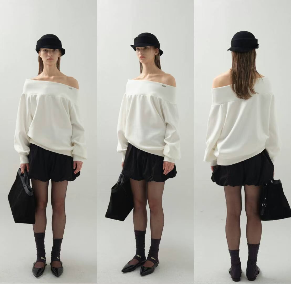 GB5217 優雅小露肩軟綿上衣