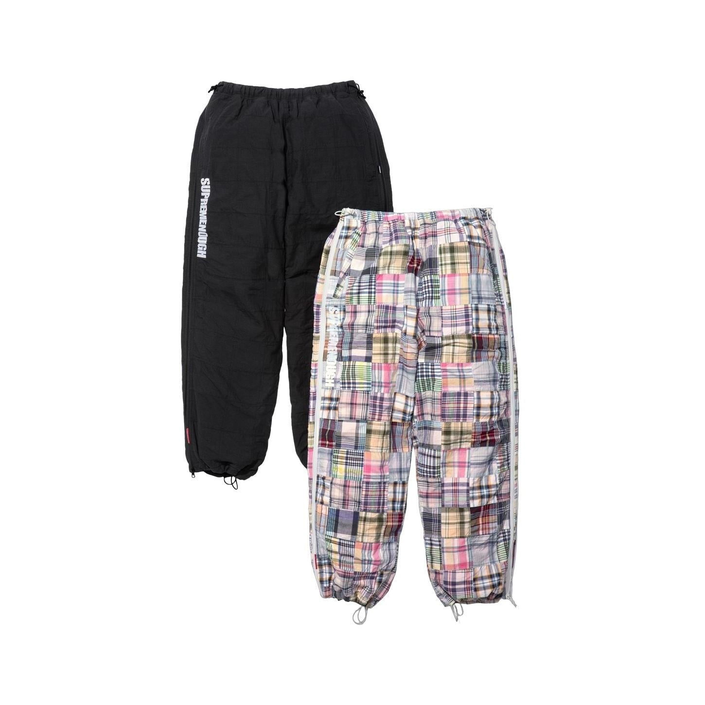 Supreme®/GOODENOUGH PATCHWORK MADRAS FULL ZIP TRACK PANT SS25 藤原浩 格紋褲格紋褲運動褲