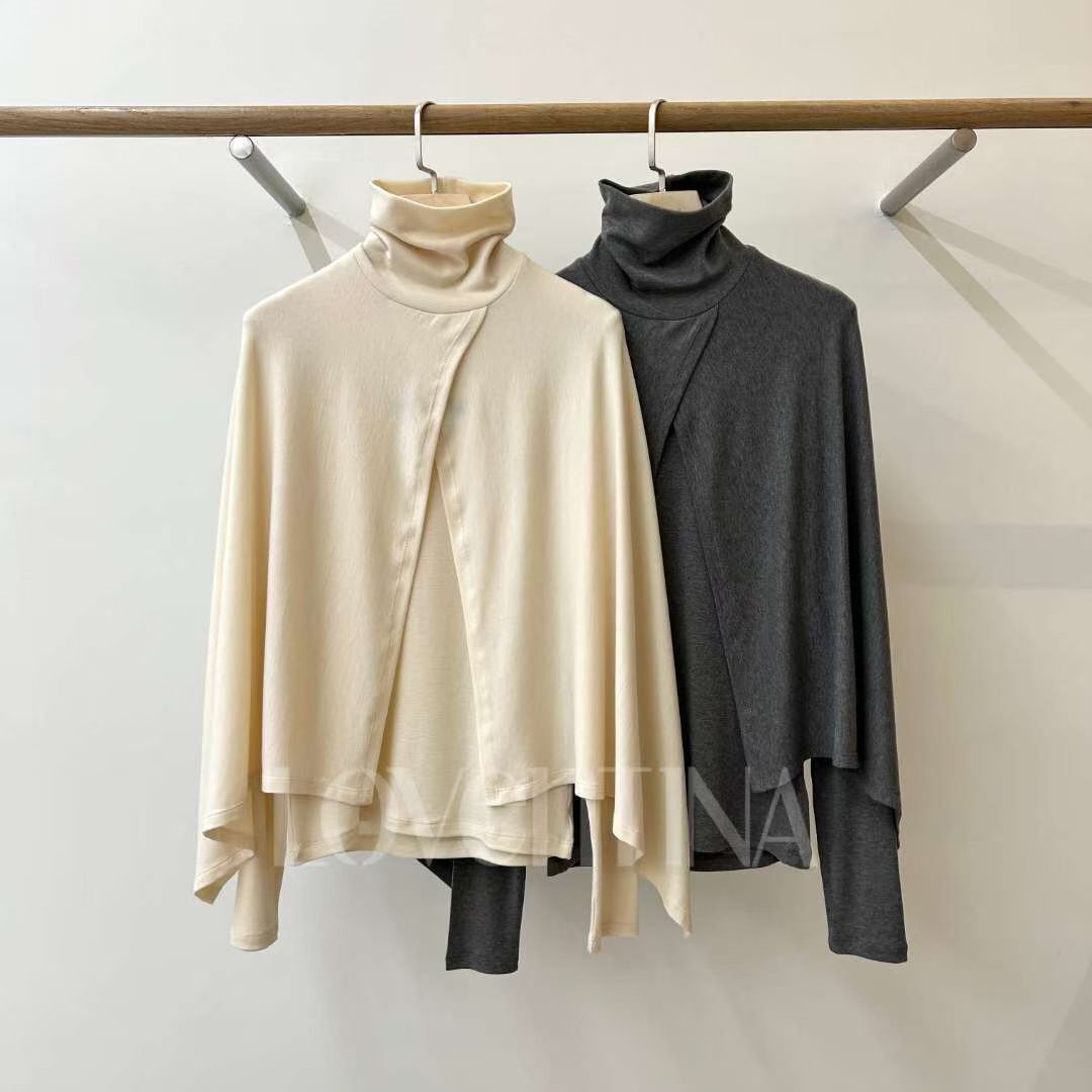 GB5218 樽領披肩軟綿上衣套裝