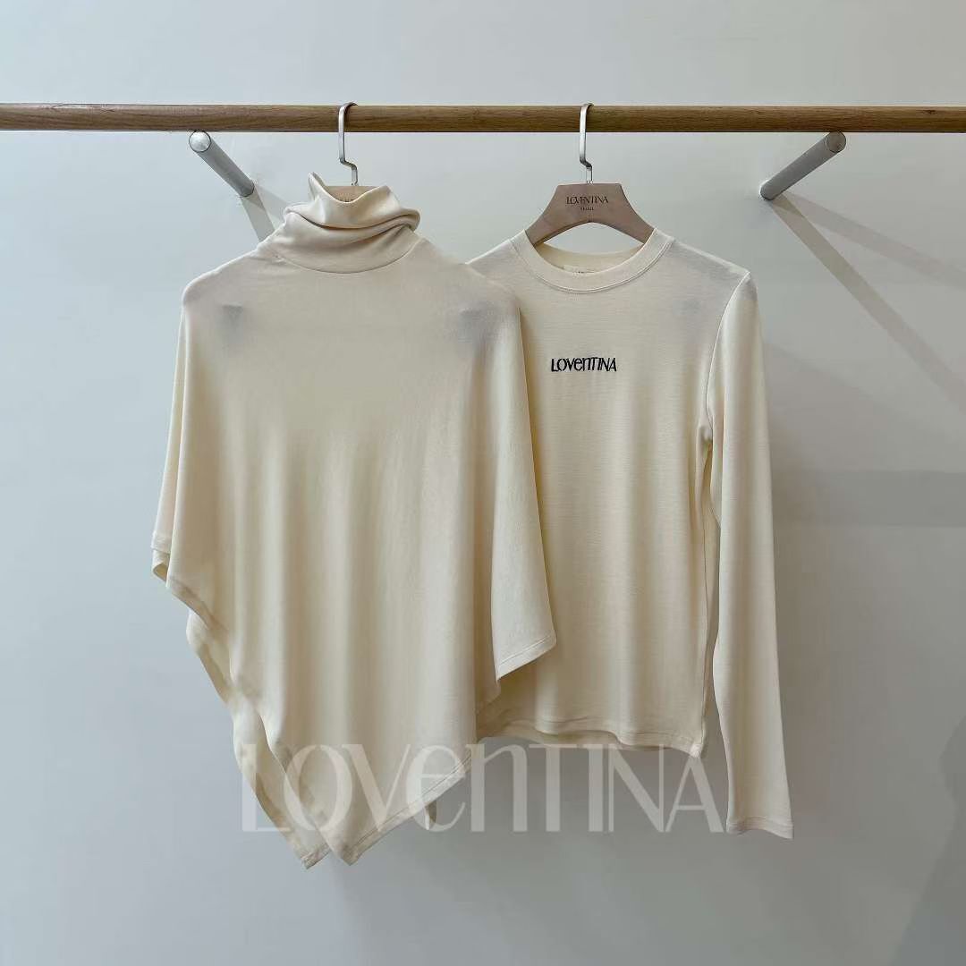 GB5218 樽領披肩軟綿上衣套裝