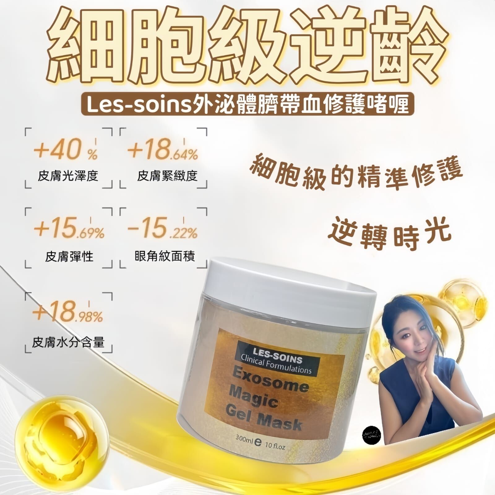 （每天修護減紋好） Les soins 外泌體臍帶血修護啫喱100g/300g R192