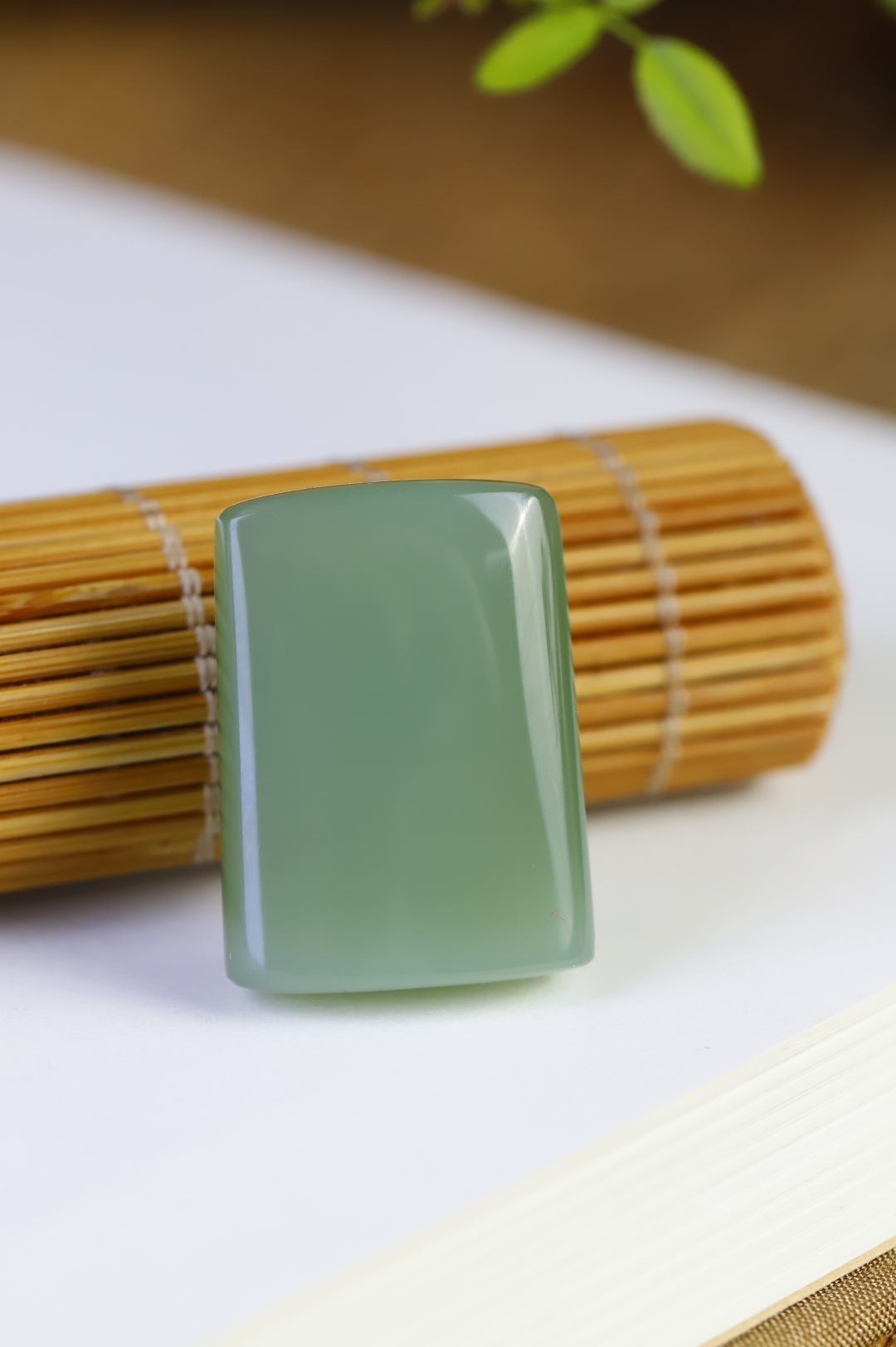 和田玉碧玉貓眼平安無事牌,天然和田玉軟玉