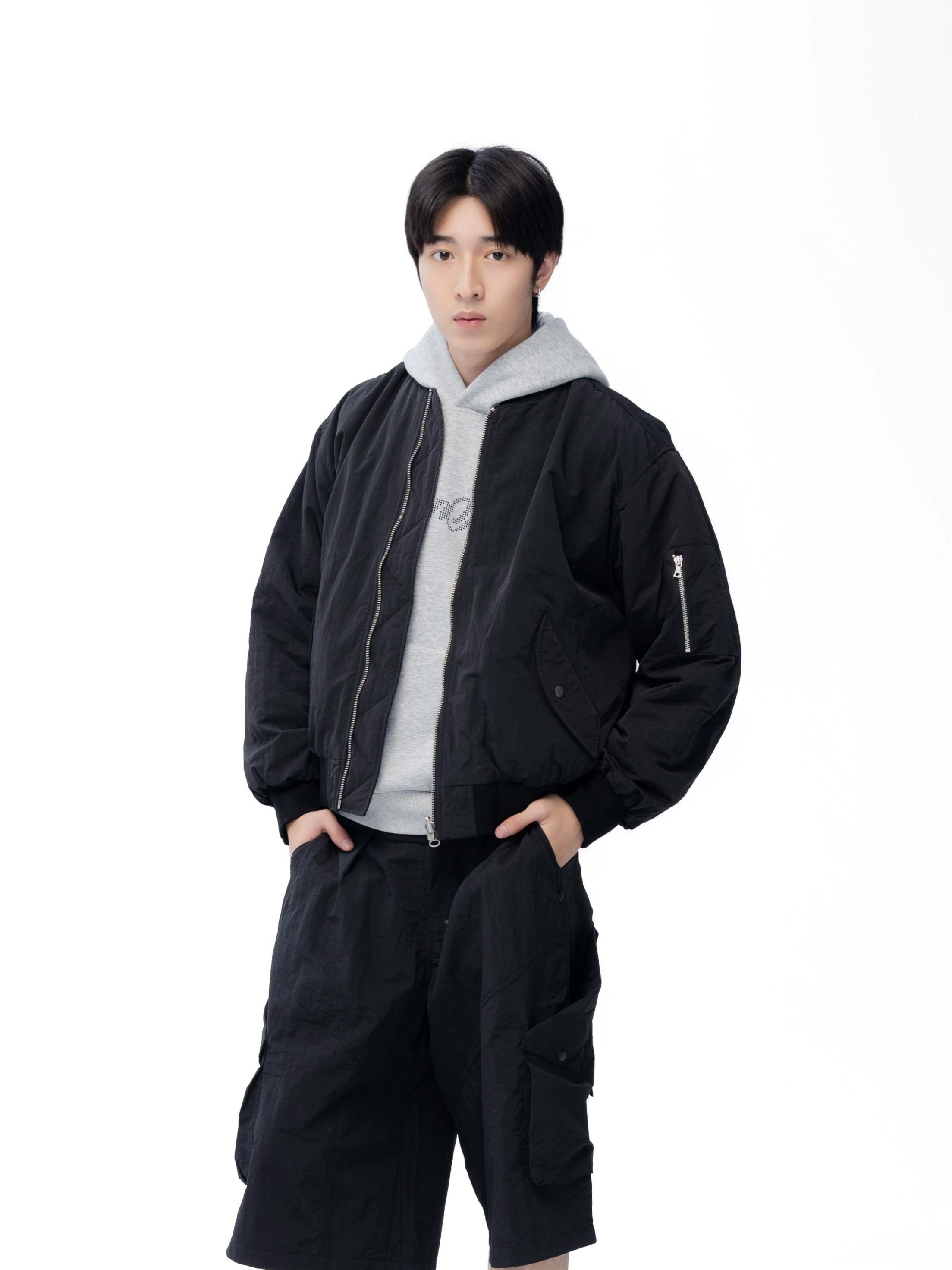 ACR 夜幕 雙面穿 立領 格紋 外套