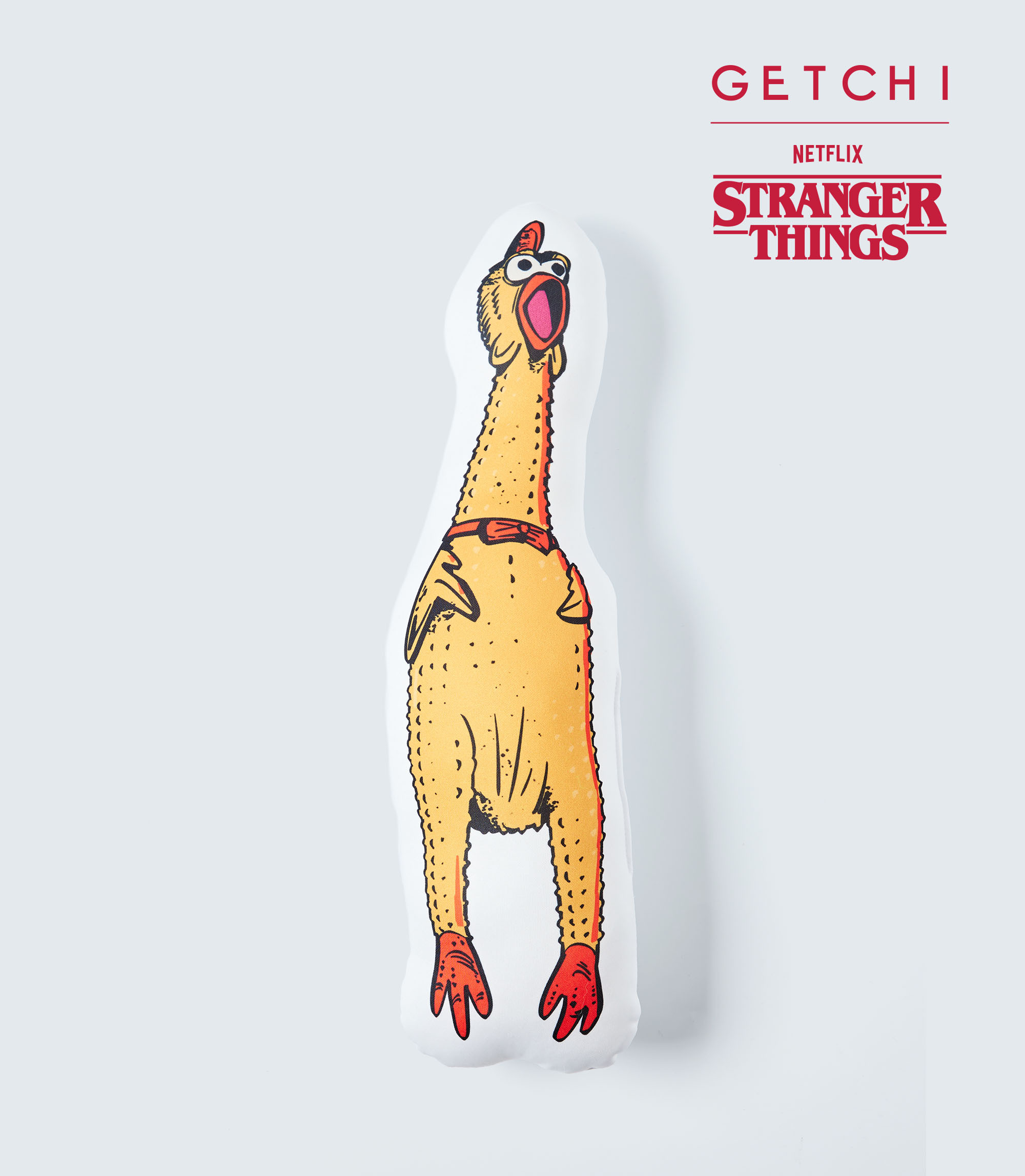 (現貨)Getchi X Stranger Things Rubber Chicken怪奇物語聯名抱枕