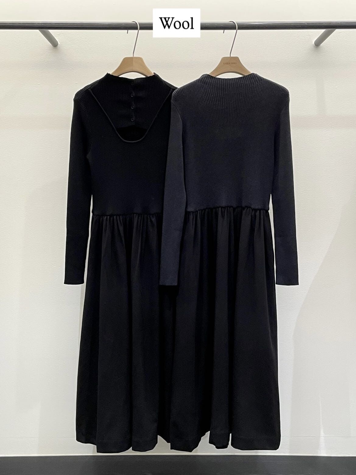 OB5223 羊毛假兩件設計連身裙 *特價* (優惠碼同充值購物金不適用)