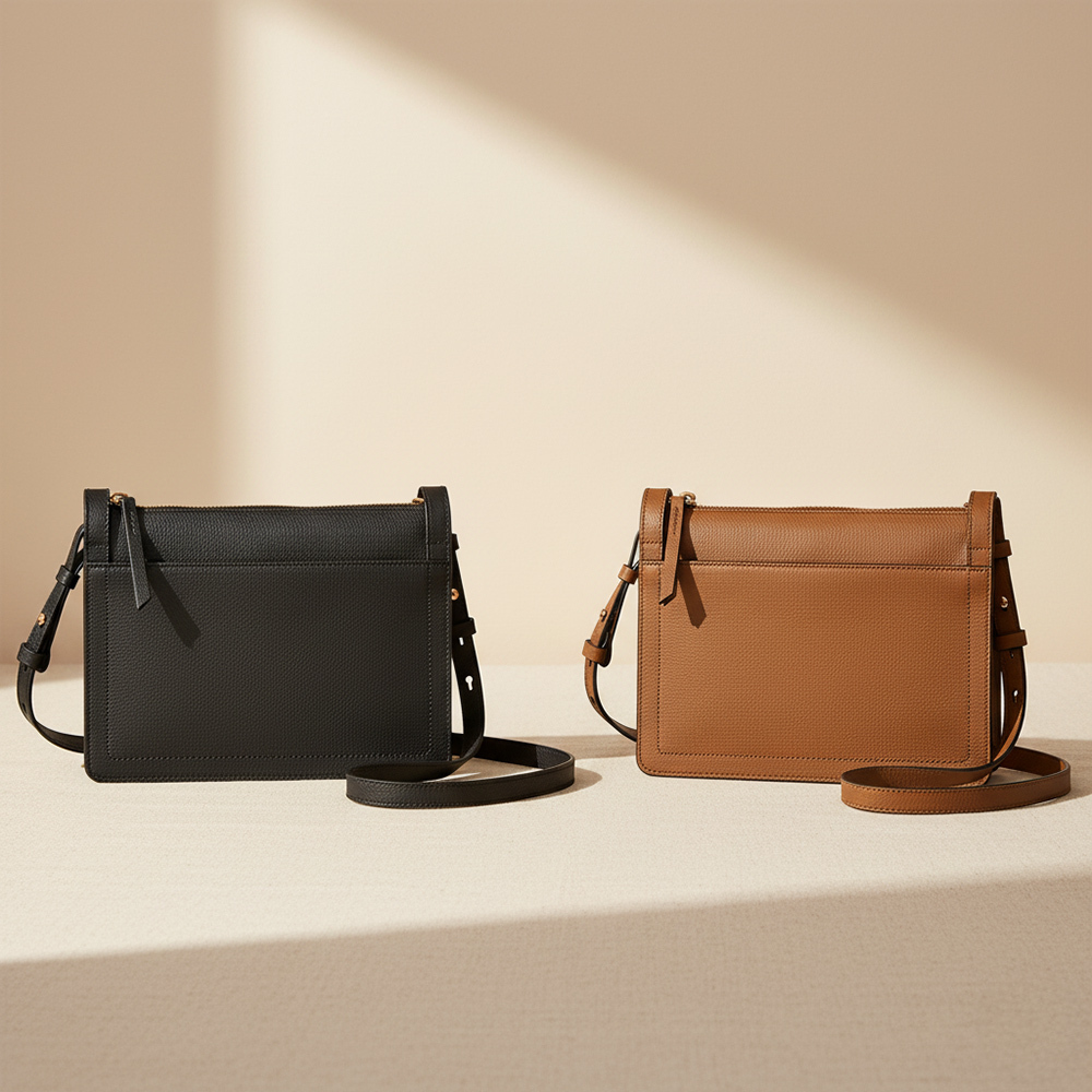 Taryn 真皮斜背方包 (多色可選)