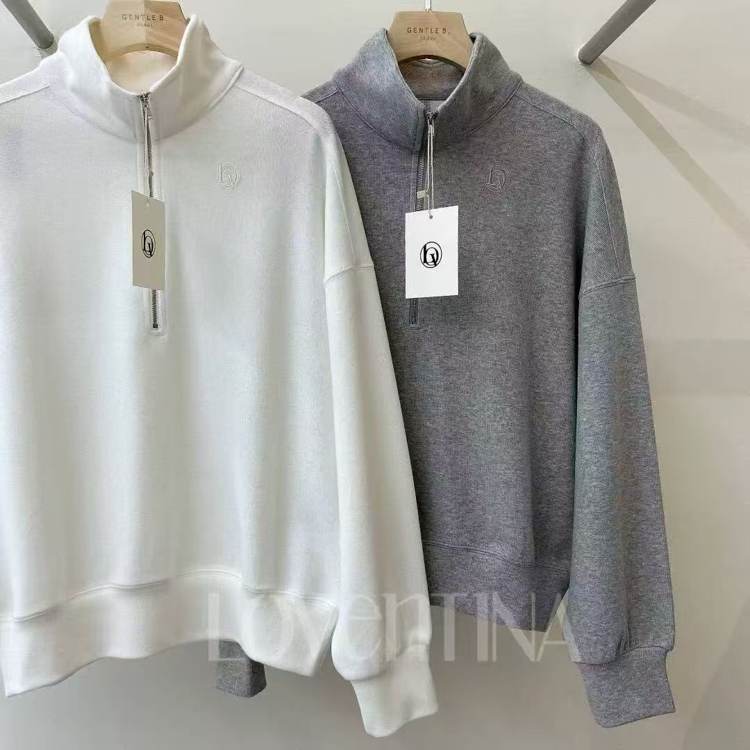 GB5239 刺綉Logo拉鏈企領棉質上衣