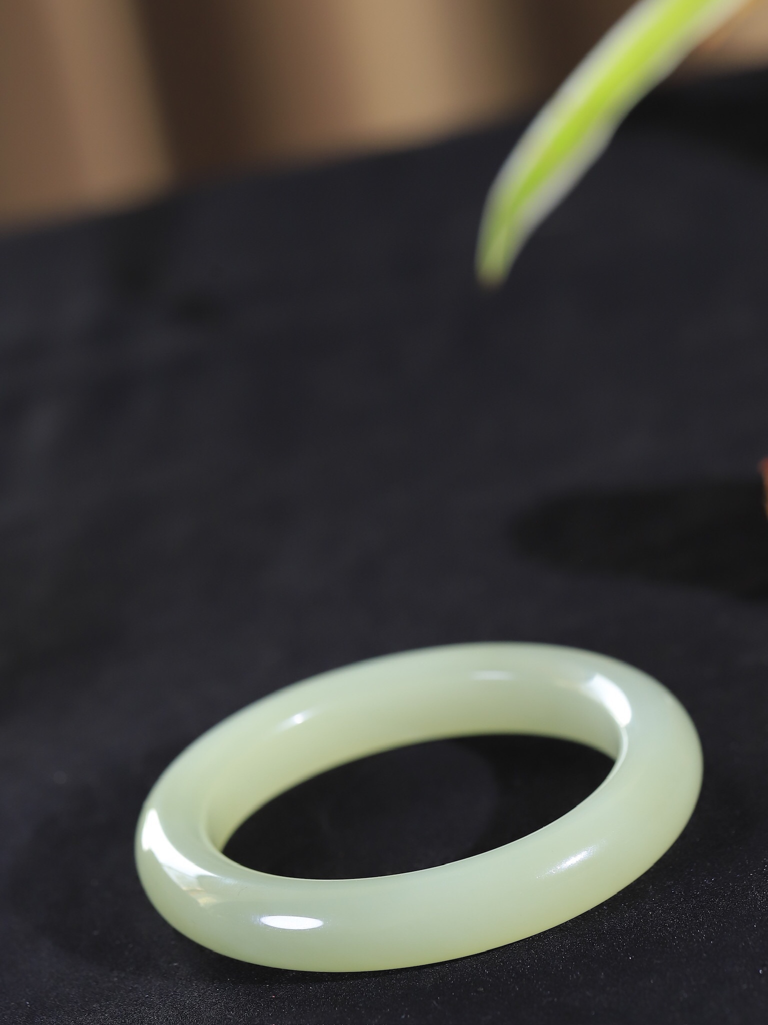 11619 56.5mm和田玉晴水手鐲 (56-58)