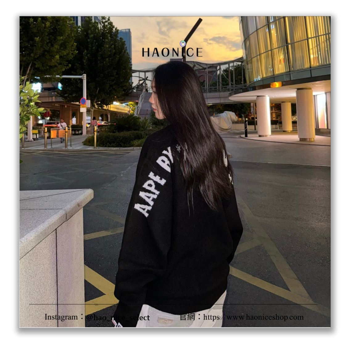 【HAO NICE】100%正品🔥日系潮牌Aape🦍 經典logo 猿人徽章 V領 針織毛衣 外套 休閒外套