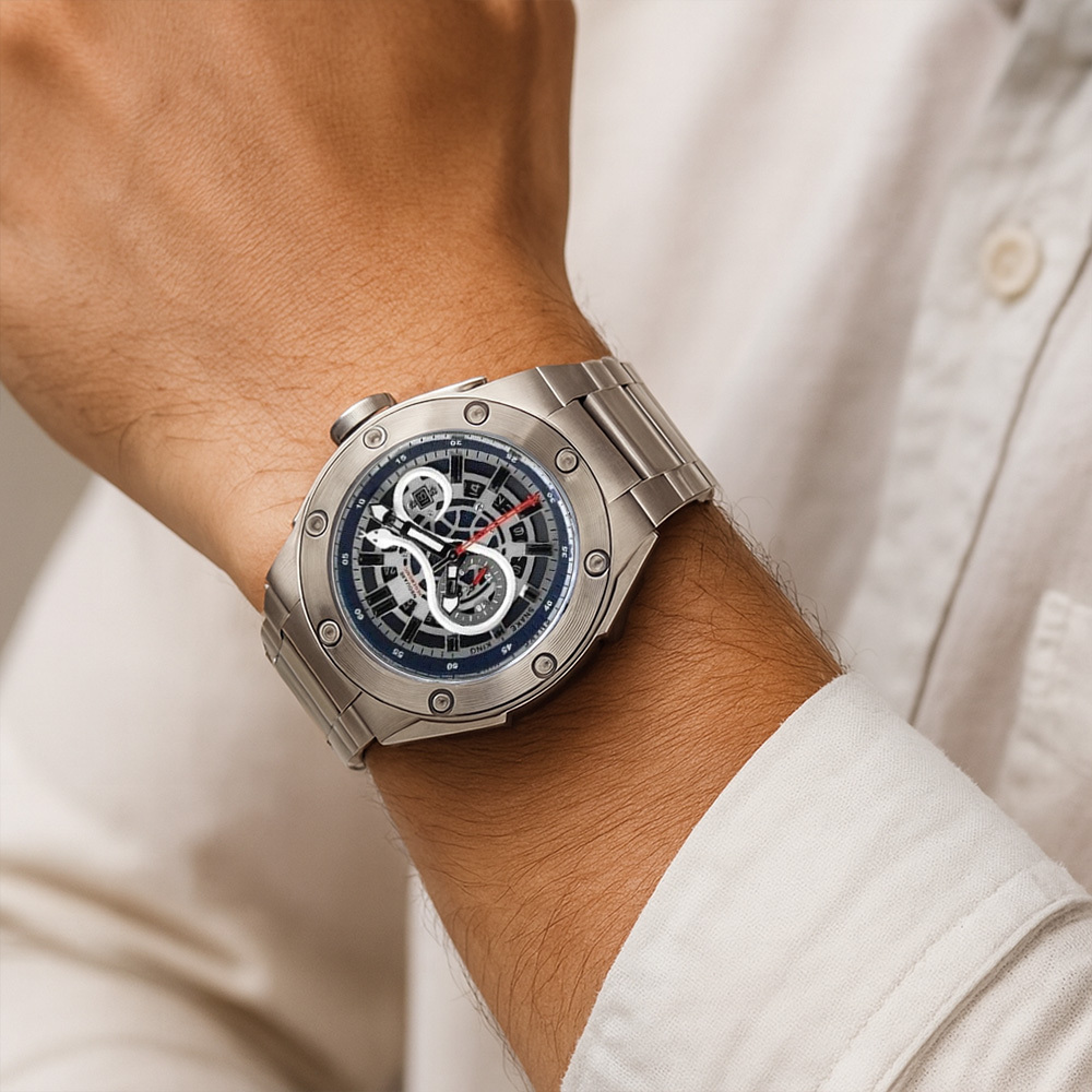 (預購)【NSQUARE】SNAKE KING 蛇皇系列 蛇紋 不鏽鋼 機械 腕錶 G0471-N10.6SS