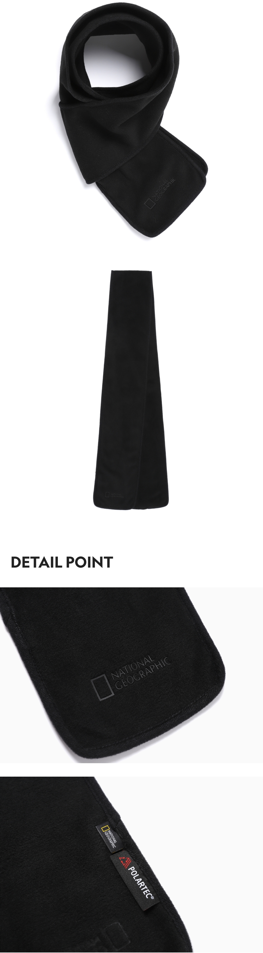 Polartec Fleece Scarf - BLACK