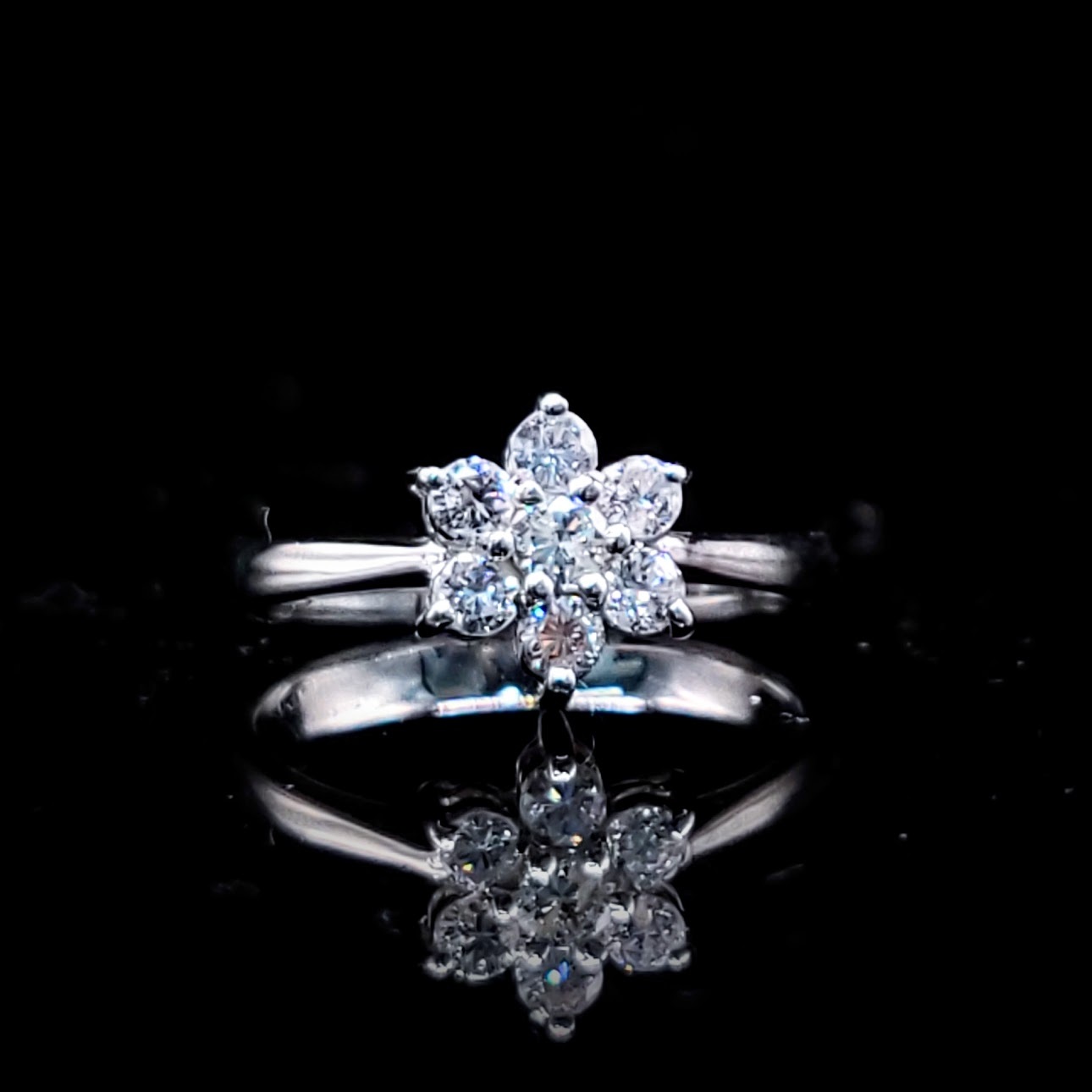 全新18K白金38份鑽石戒指