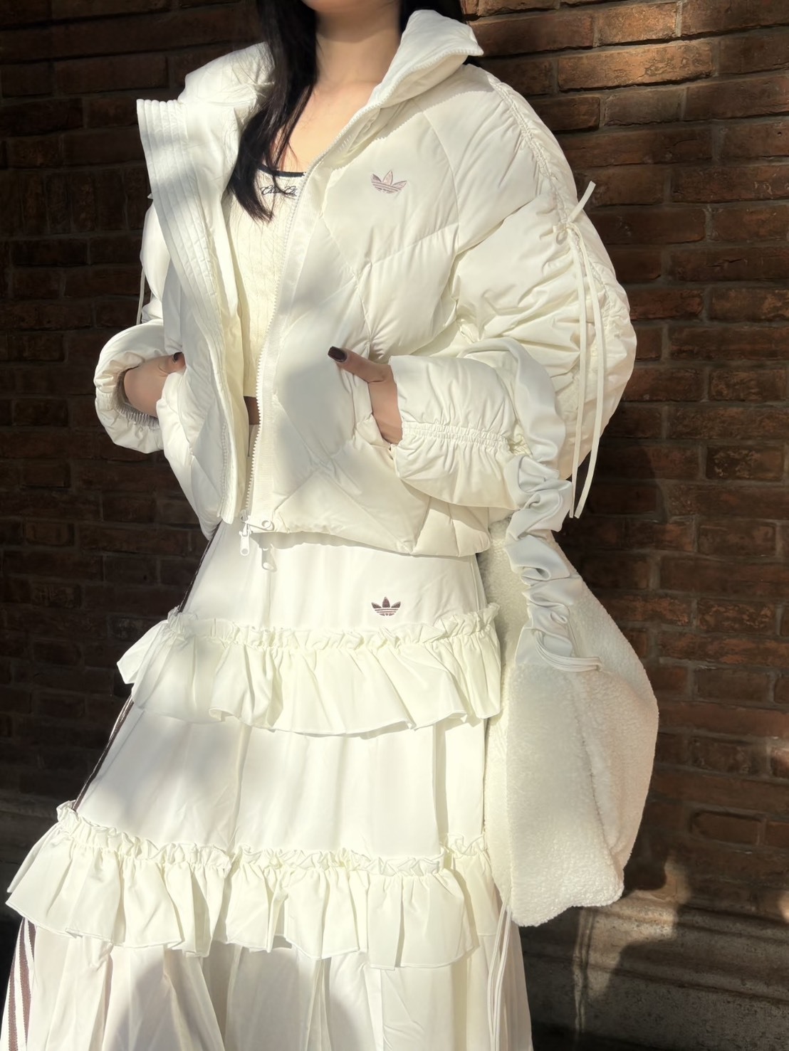 <過不去的結🎀> Adidas Originals Bow Cow 蝴蝶結 短版羽絨外套