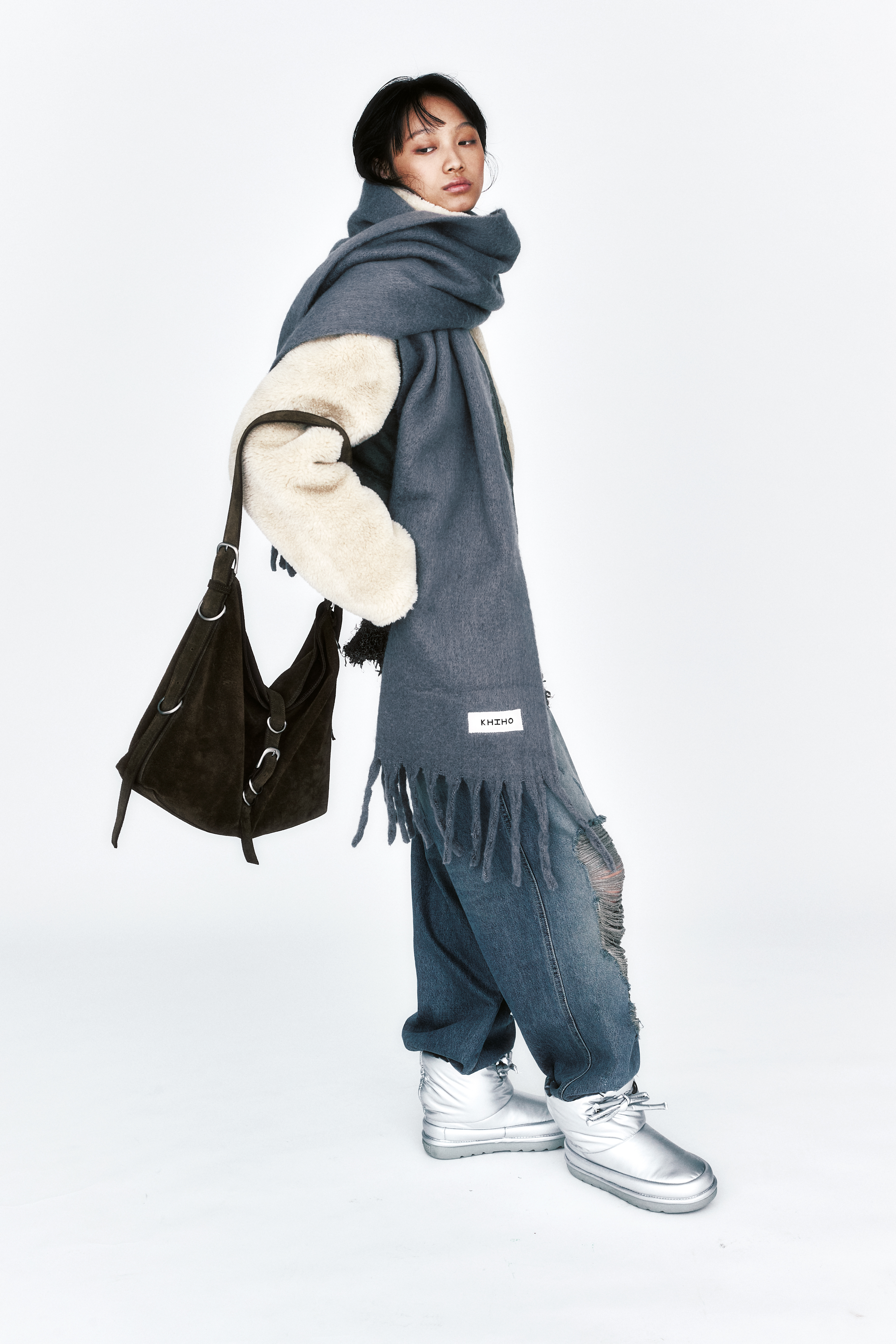 KHIHO RIBBON PADDING BOOTS K24-SH023 SV