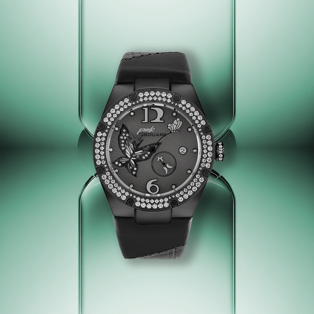 (預購)【NSQUARE】蝴蝶系列 施華洛世奇水鑽 鑲鑽錶 女款 氣質 機械錶 L0519-NP01.6