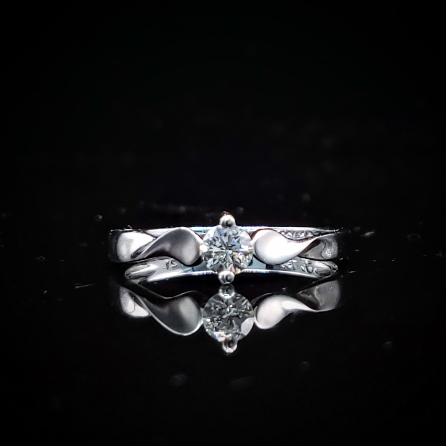 全新18K白金【單粒21份鑽石】戒指