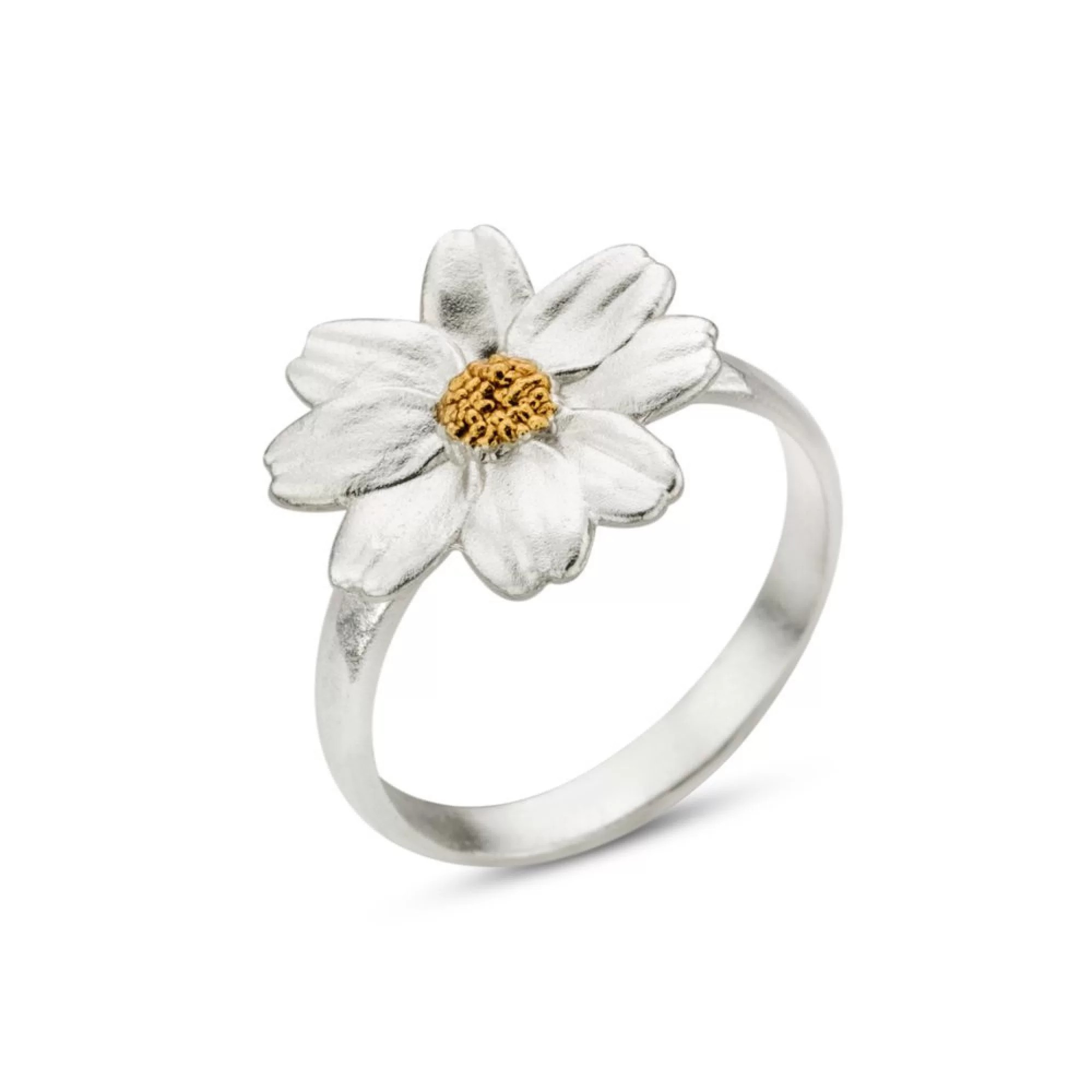 1TA0524-290 THALLO Polytimo Daisy Ring 24k Gold And Sterling Silver #s222b (A-SK-E)