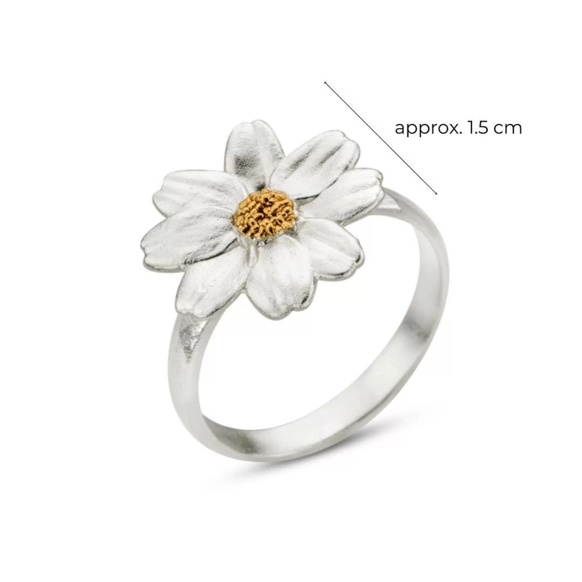 1TA0524-290 THALLO Polytimo Daisy Ring 24k Gold And Sterling Silver #s222b (A-SK-E)