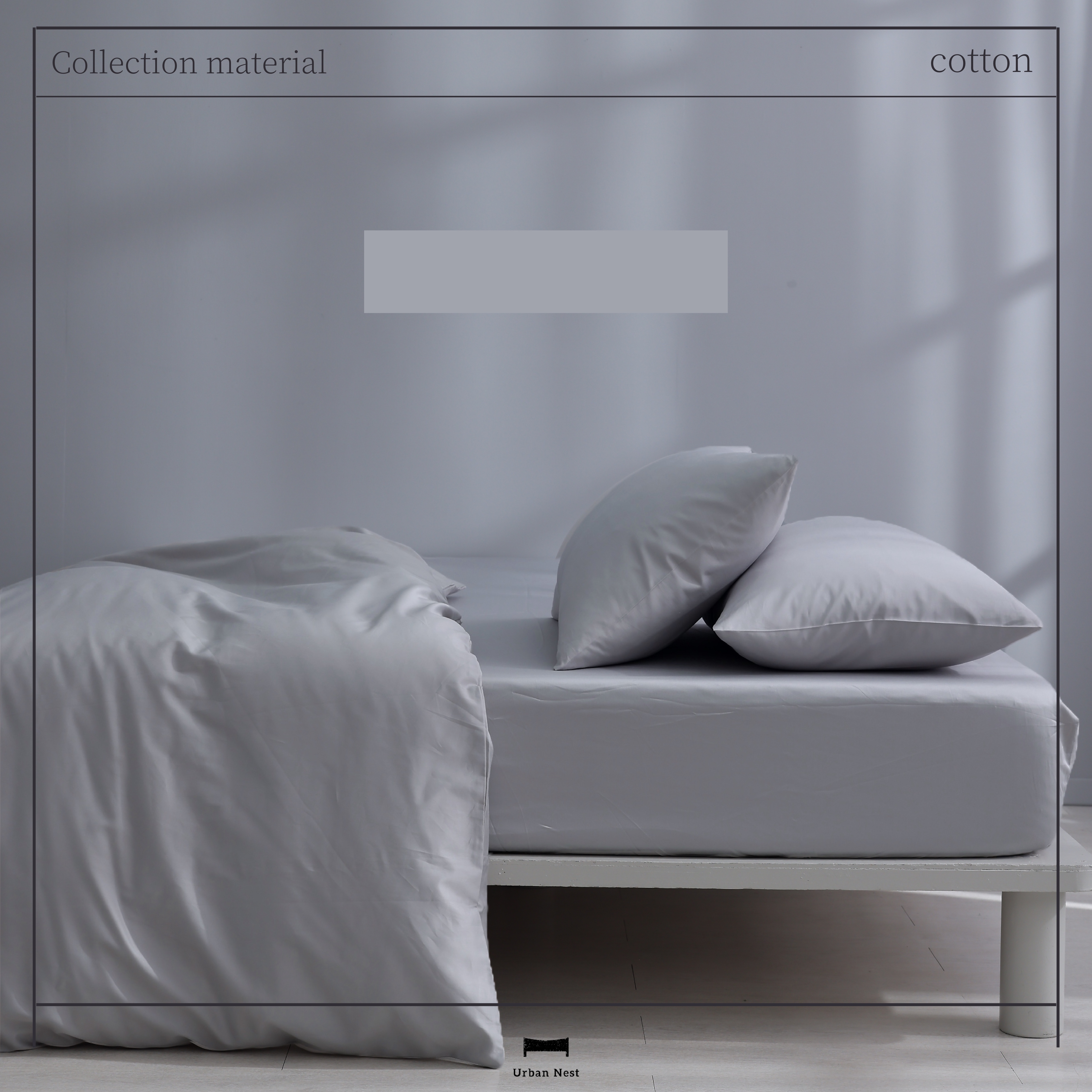精梳棉 300織床包枕套組 (清水灰）