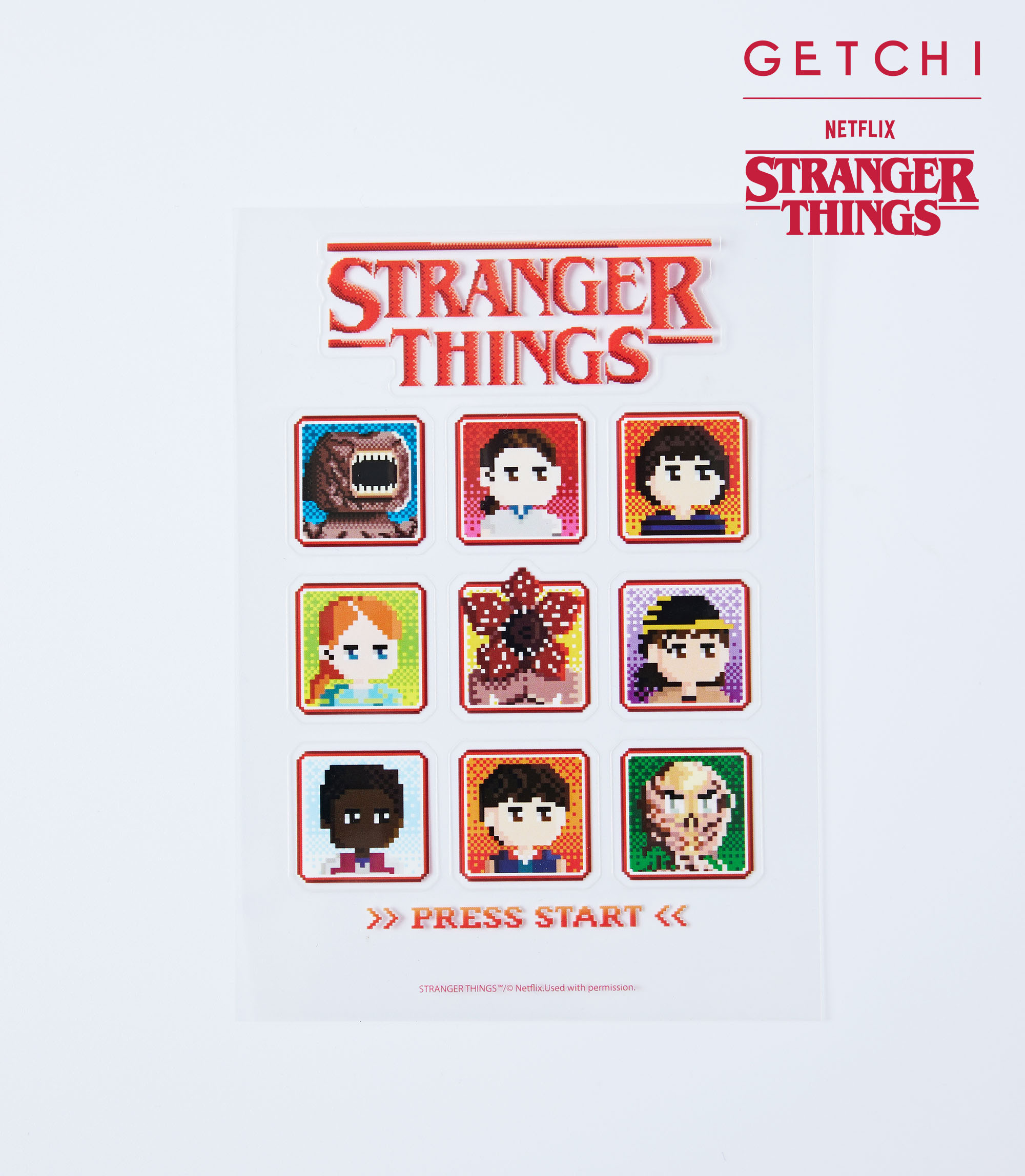 (現貨)Getchi X Stranger Things STICKERS怪奇物語聯名系列可愛貼紙
