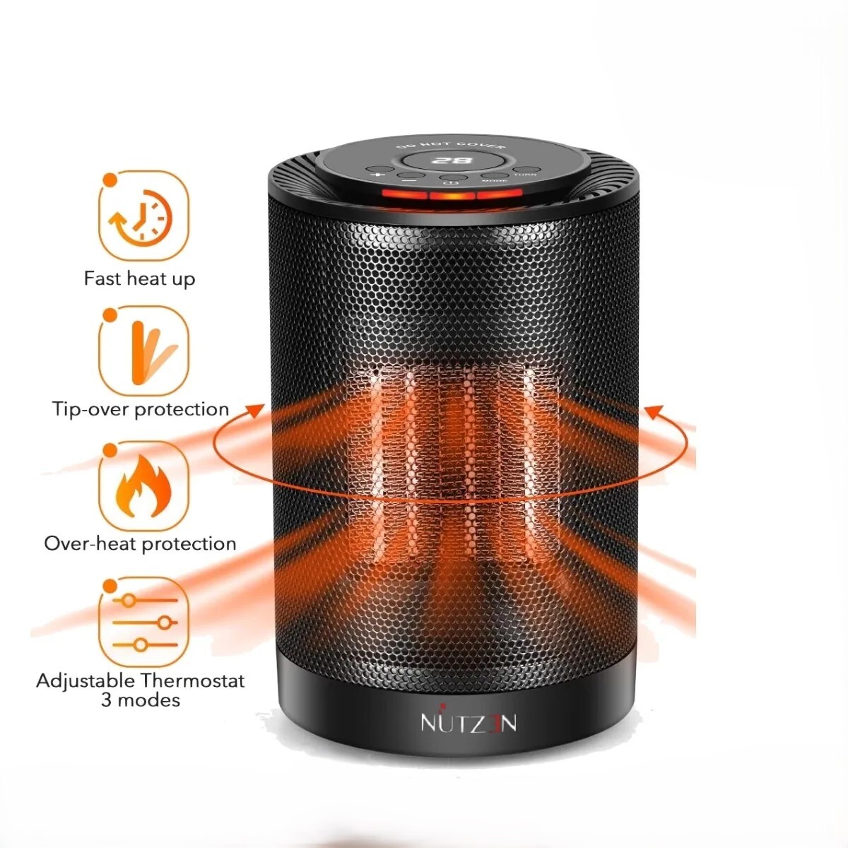 樂斯 Nutzen  HPTC-12‧迷你陶瓷暖風機‧恆溫 (16度-37度)‧香港行貨‧