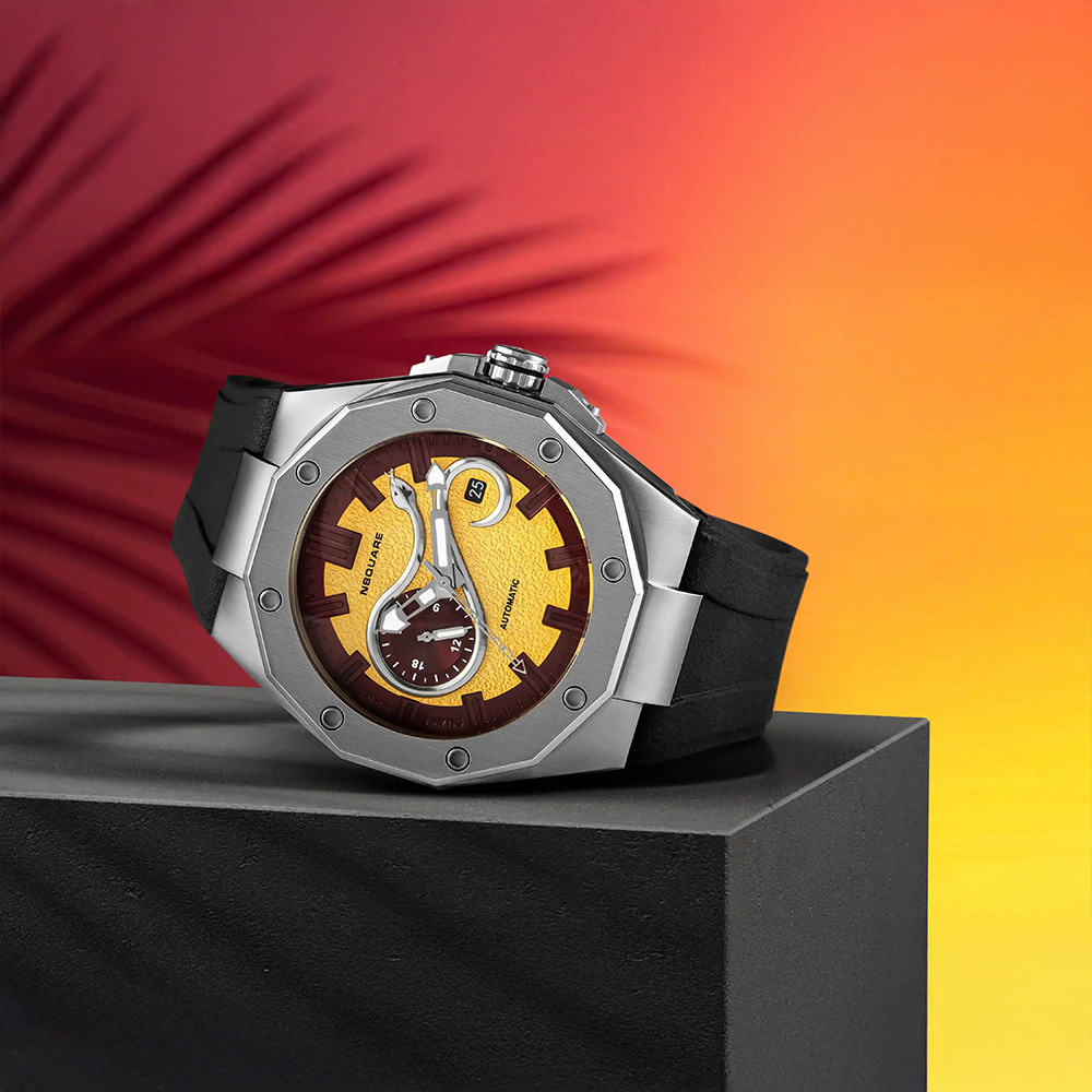 (預購)【NSQUARE】蛇王系列 限量 蛇形 鑲貼 日期顯示 夜光 機械錶 G0573-N28.2