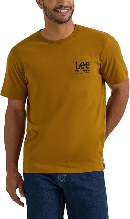 【預購】K112032 LEE 男裝短袖上衣(黃色)