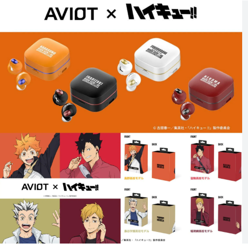 AVIOT |TE-Q3-HK 真無線耳機 - 排球少年!! Ver.