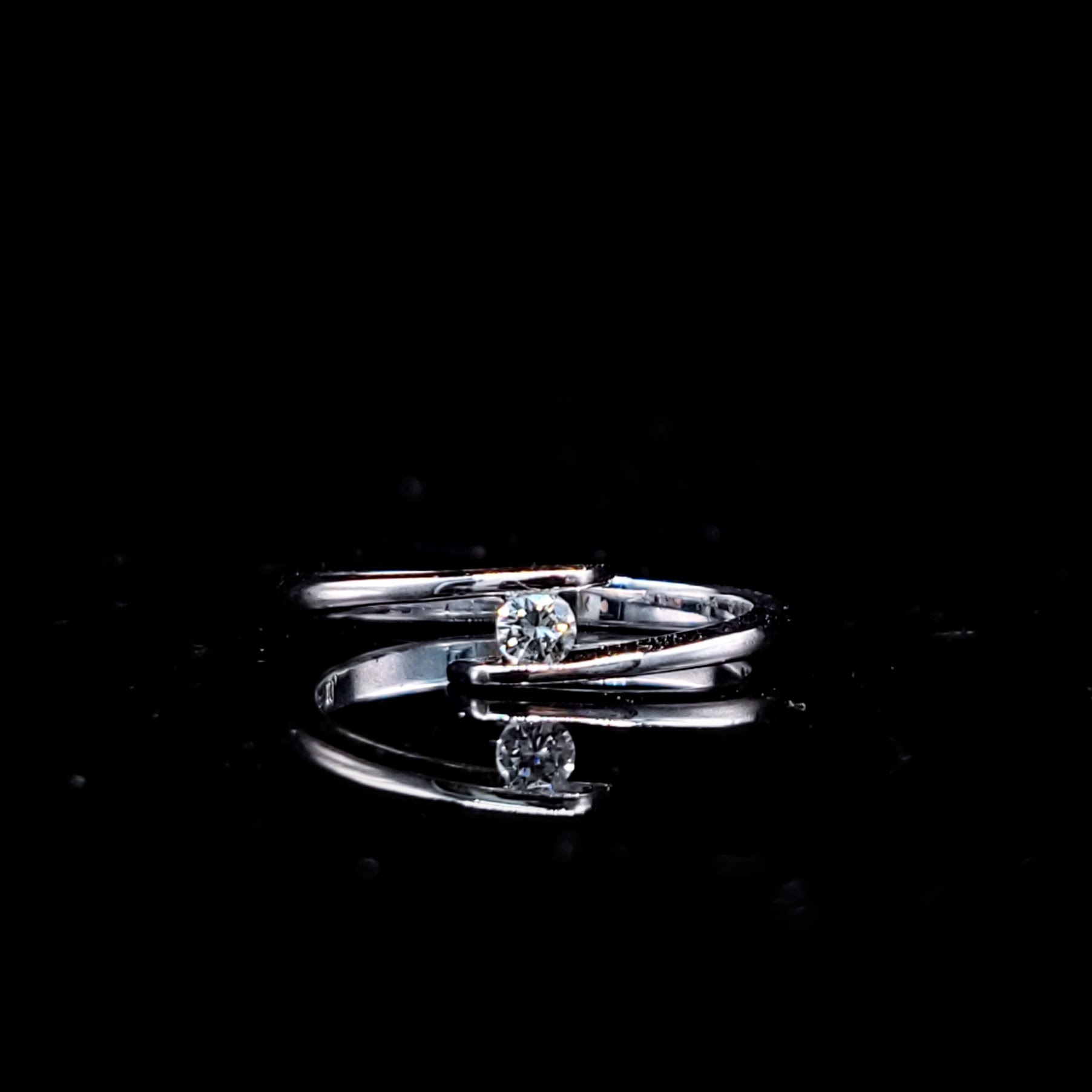 全新18K白金【單粒8份鑽石】戒指