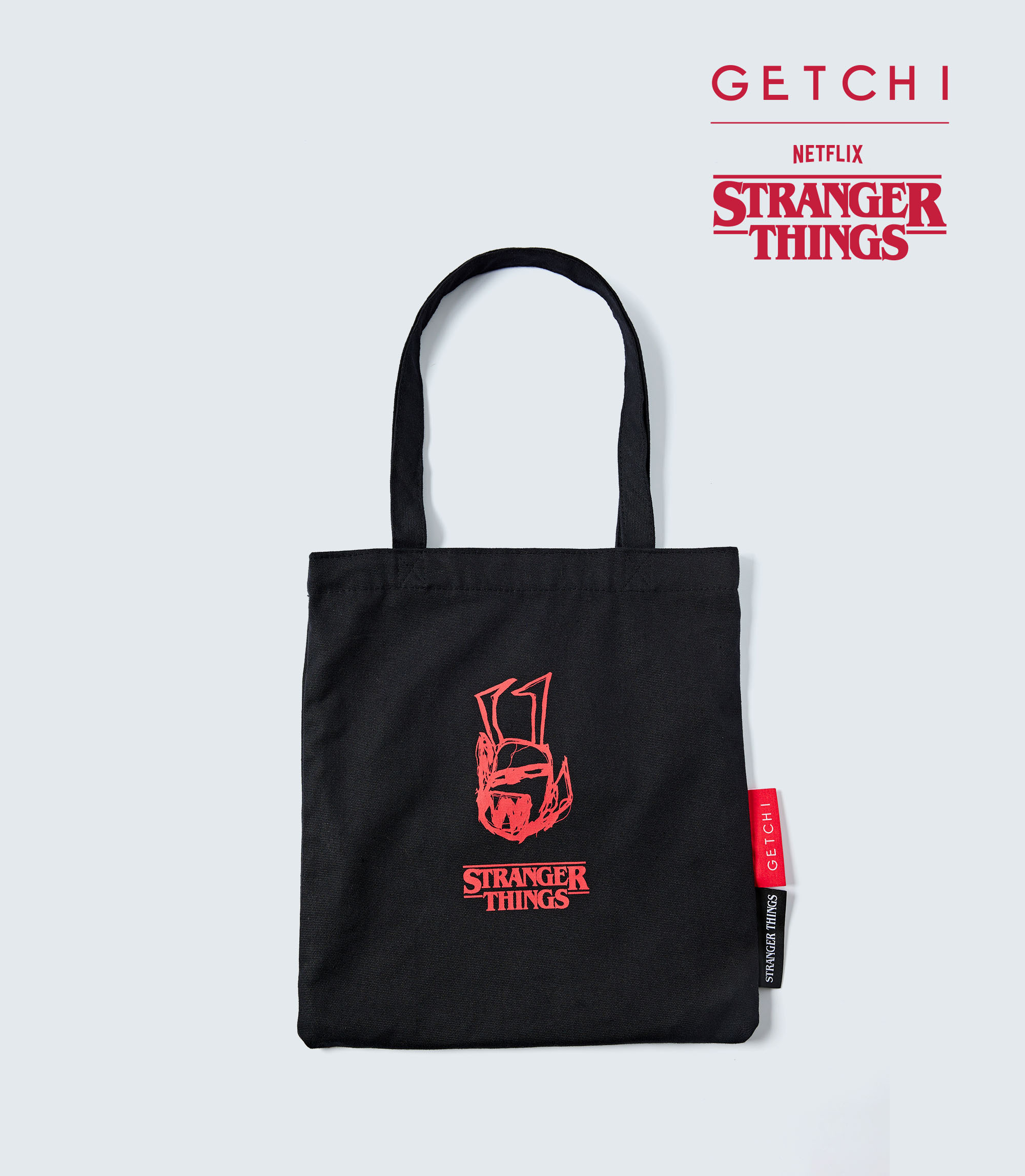 (現貨)Getchi X Stranger Things TOTE BAGES怪奇物語聯名帆布包