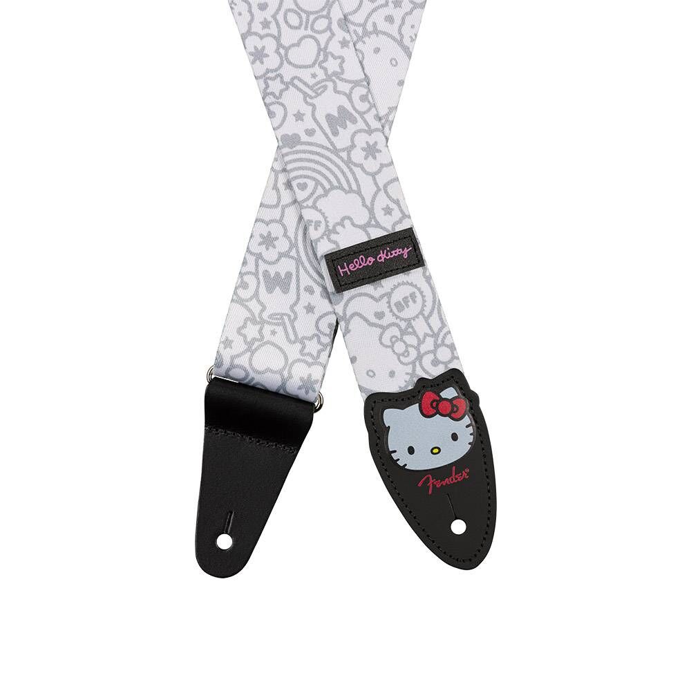Fender x Hello Kitty White Poly Strap 聯名款背帶 公司貨【宛伶樂器】