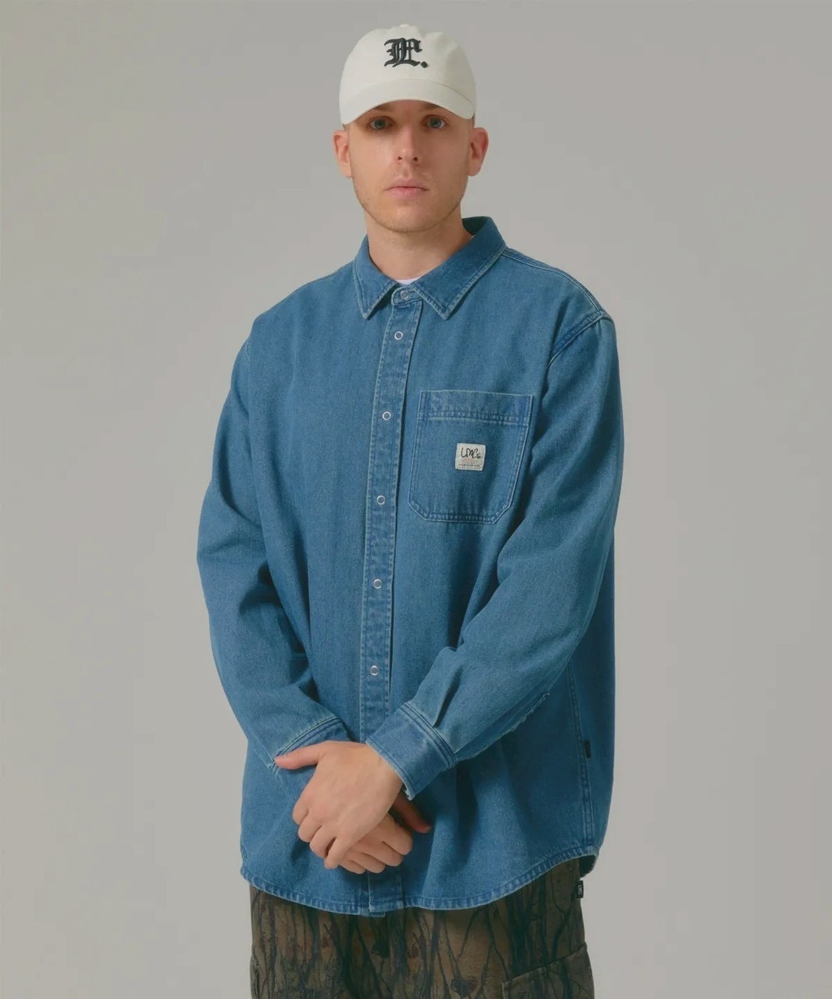 韓國 LMC CREW OVERSIZED DENIM SHIRT 口袋牛仔襯衫 |限時特價登記|