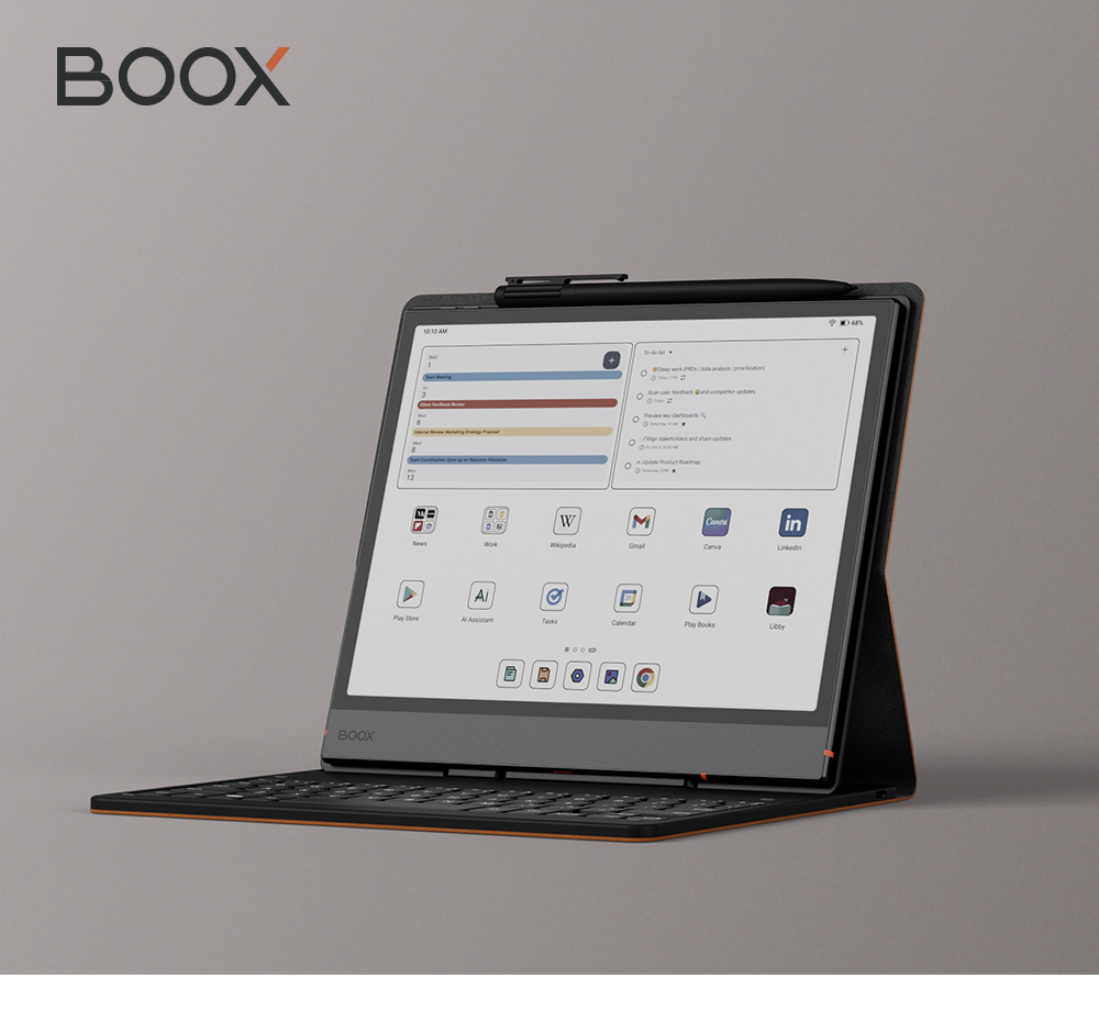 文石BOOX Note Air5 C 鍵盤皮套- 橘色