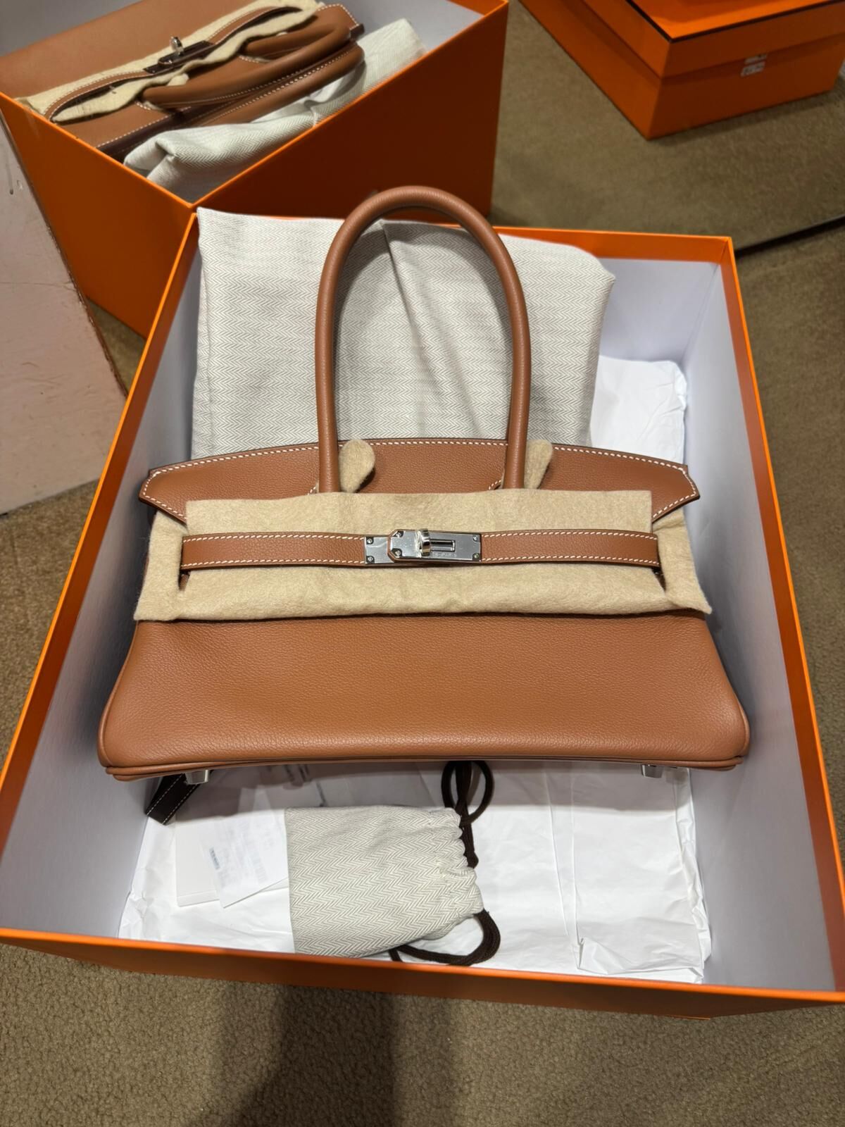 Birkin shoulder 37 gold ck evercolor K