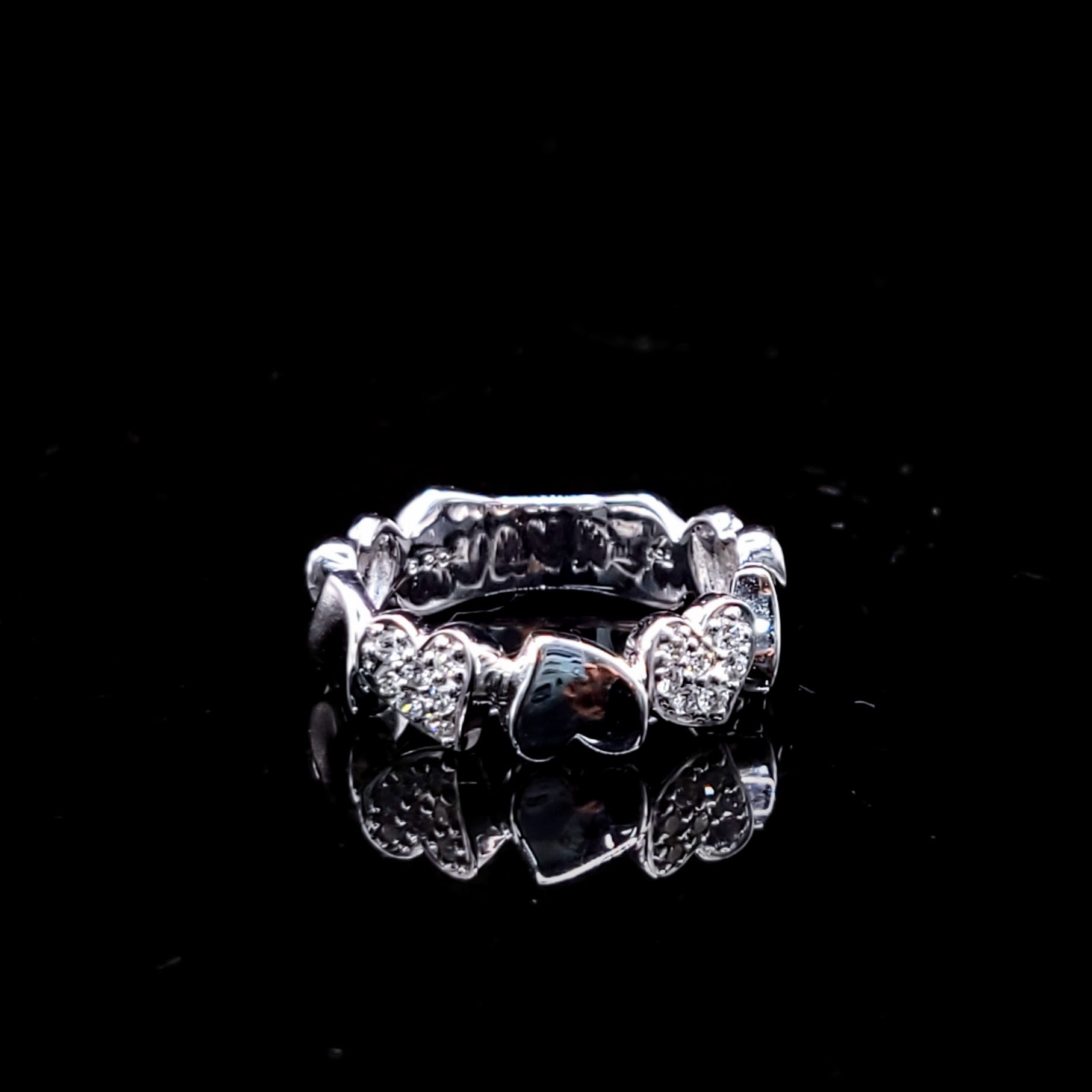 全新18K白金9份鑽石戒指