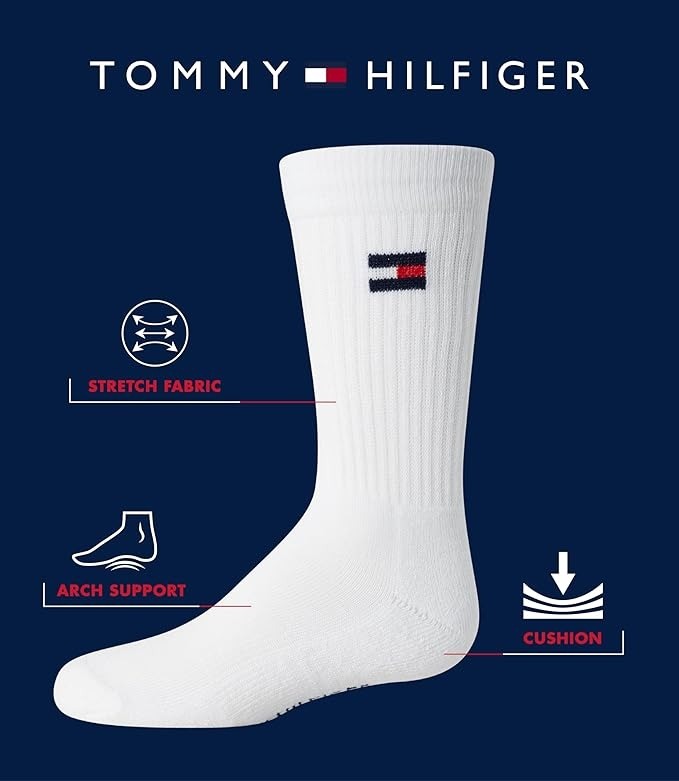 【現貨】K112036 Tommy Hilfiger 大童中筒襪(一套六對)