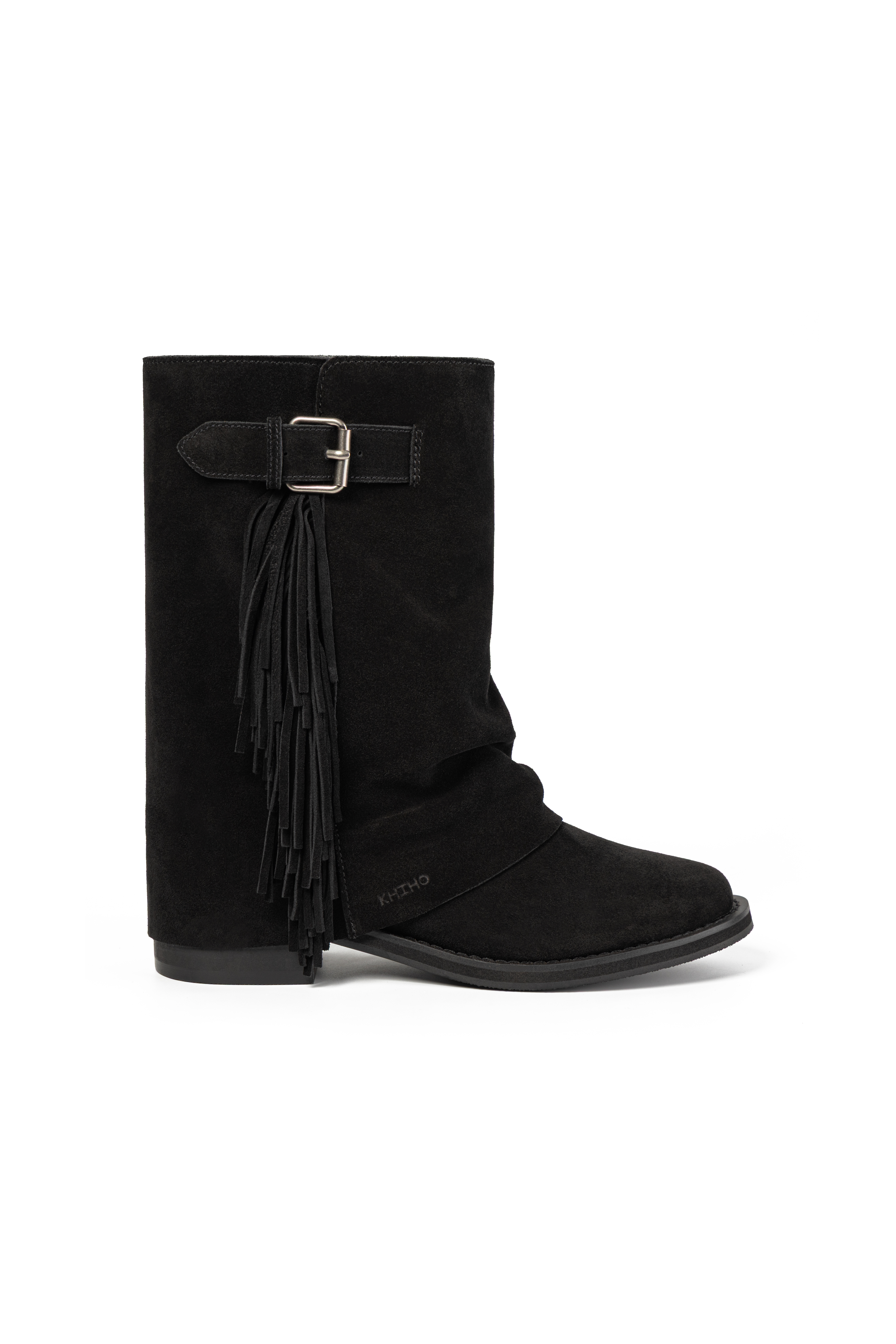 KHIHO PREA FRINGE MID BOOTS K25-SH029 BK