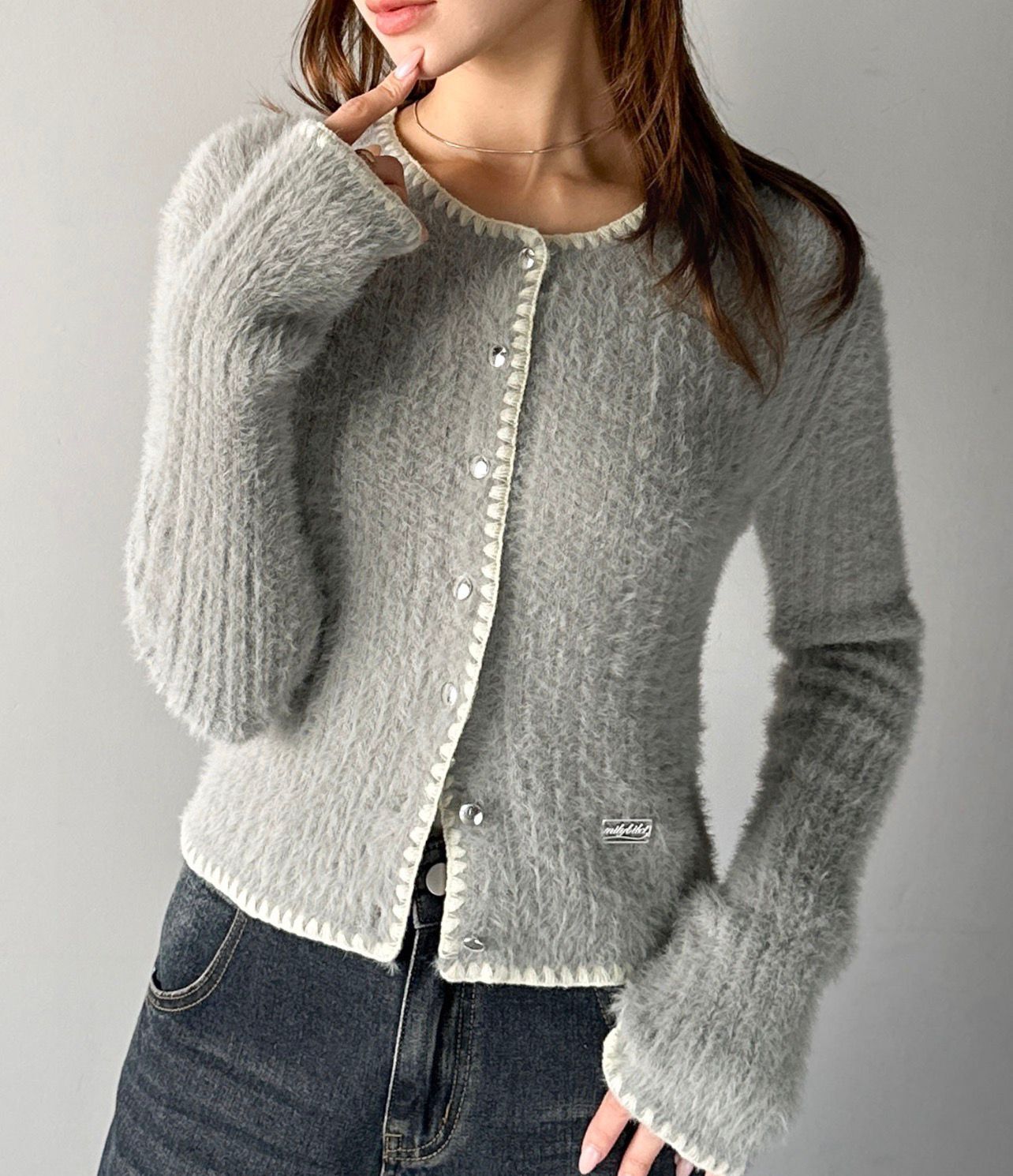 【預購】JN112051 mily bilet 貝殼針法毛絨羅紋長袖外套