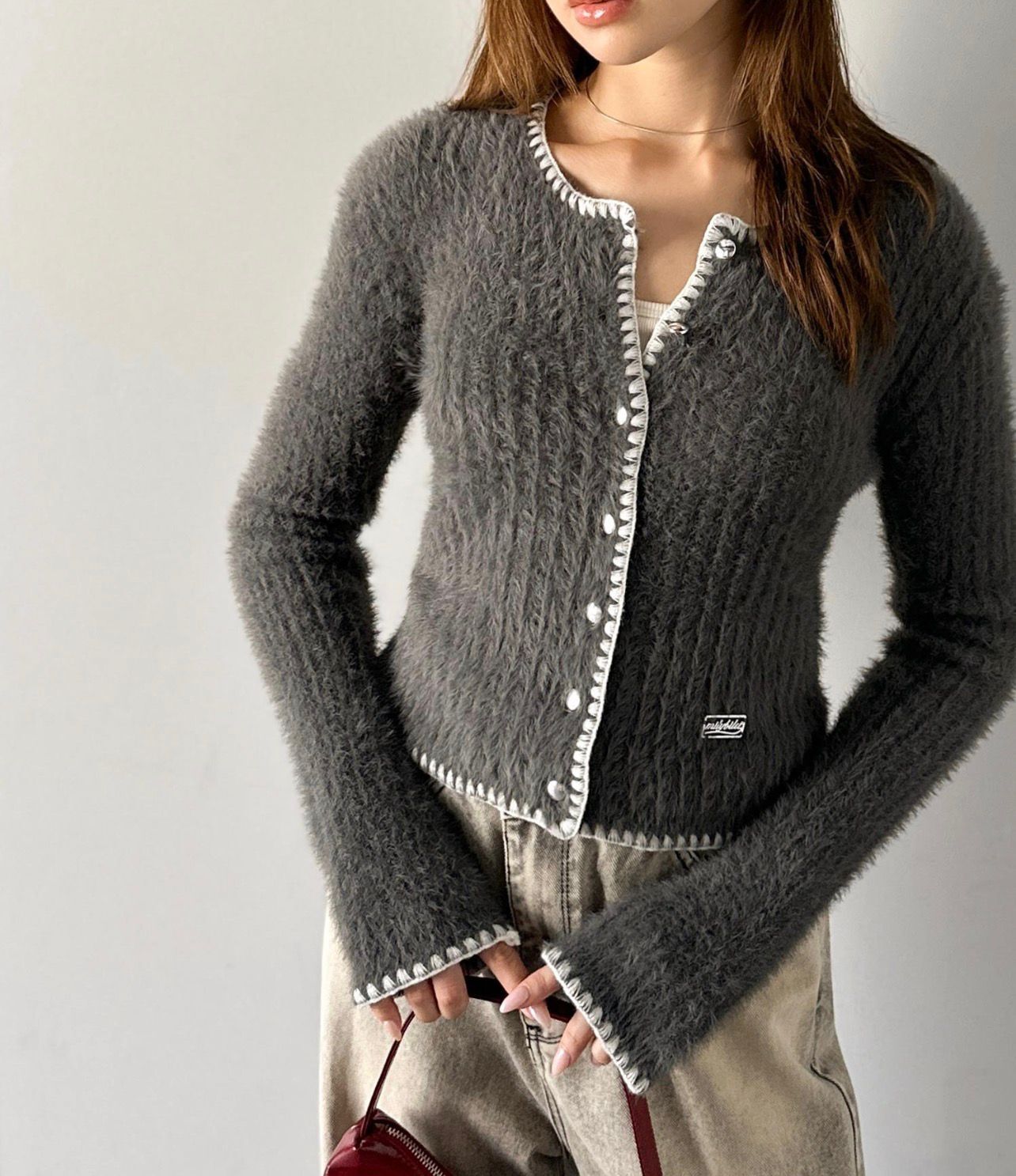 【預購】JN112051 mily bilet 貝殼針法毛絨羅紋長袖外套