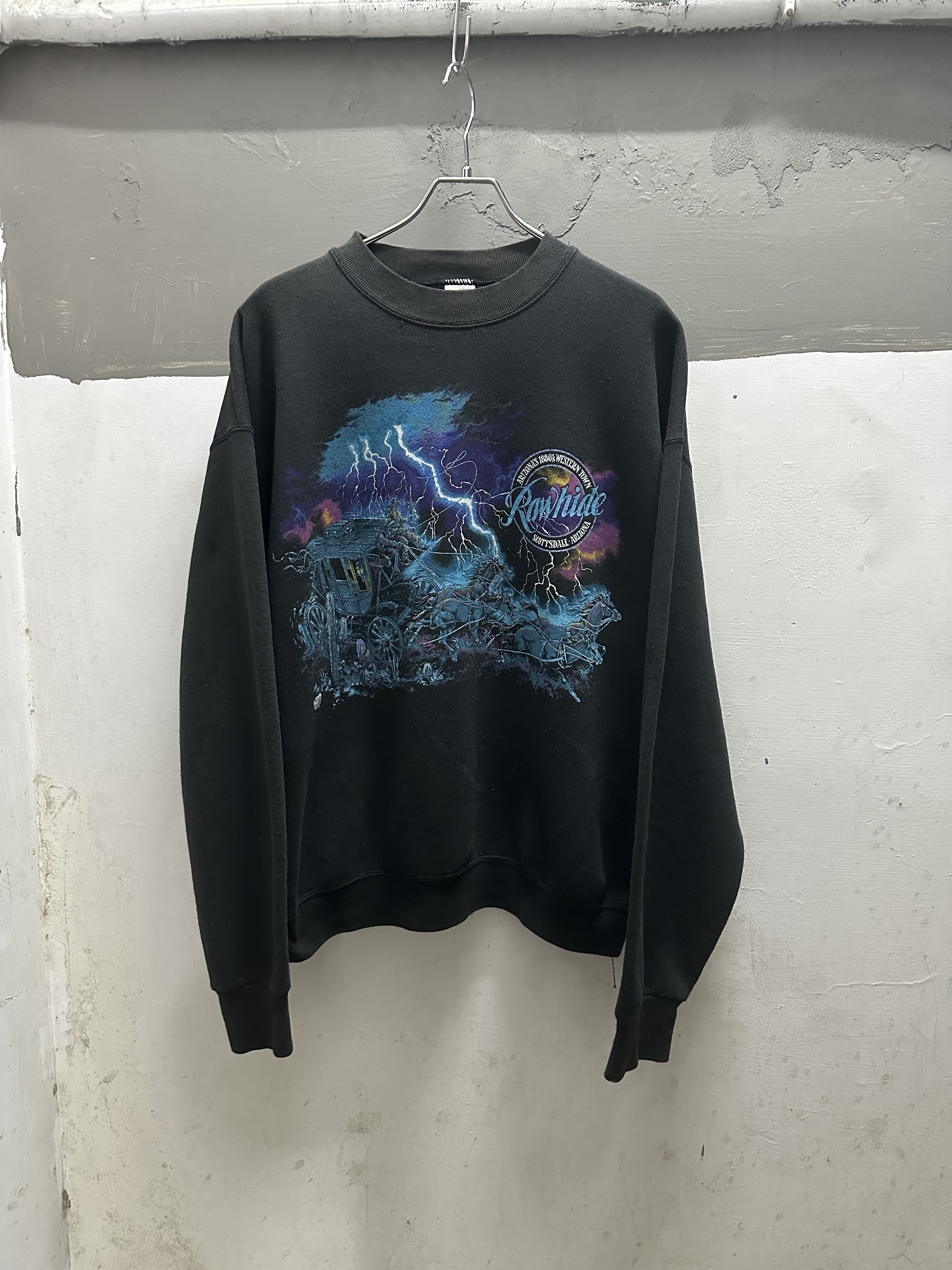 90‘s Rawhide Thunder Print Sweat Shirt (MADE IN USA)