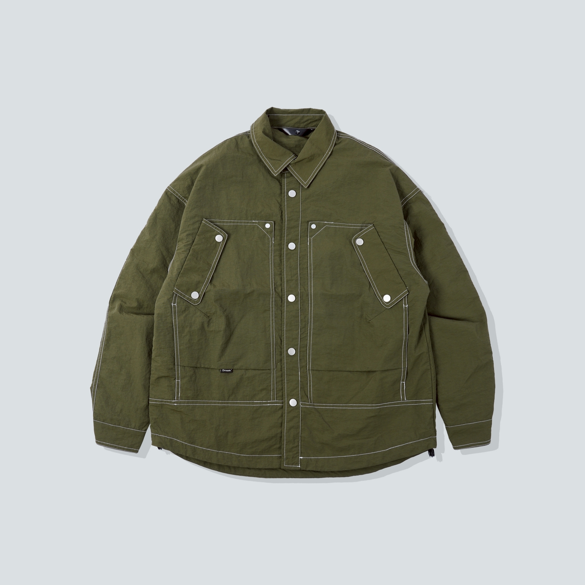 撞色車線立體口袋夾克 V0006