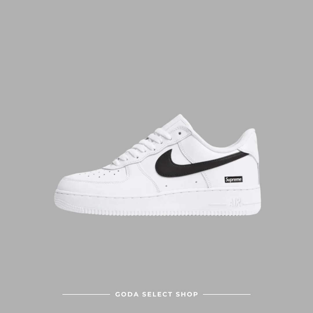 Supreme x Nike Air Force 1 Low  兩款 白色黑勾 黑色白勾