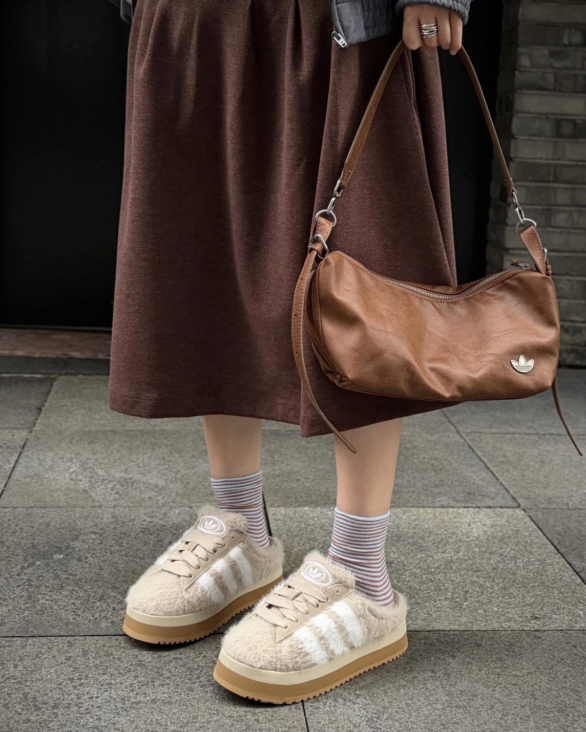 Adidas Campus 00s Winter Low 淡奶茶色 愛迪達毛茸茸麵包鞋