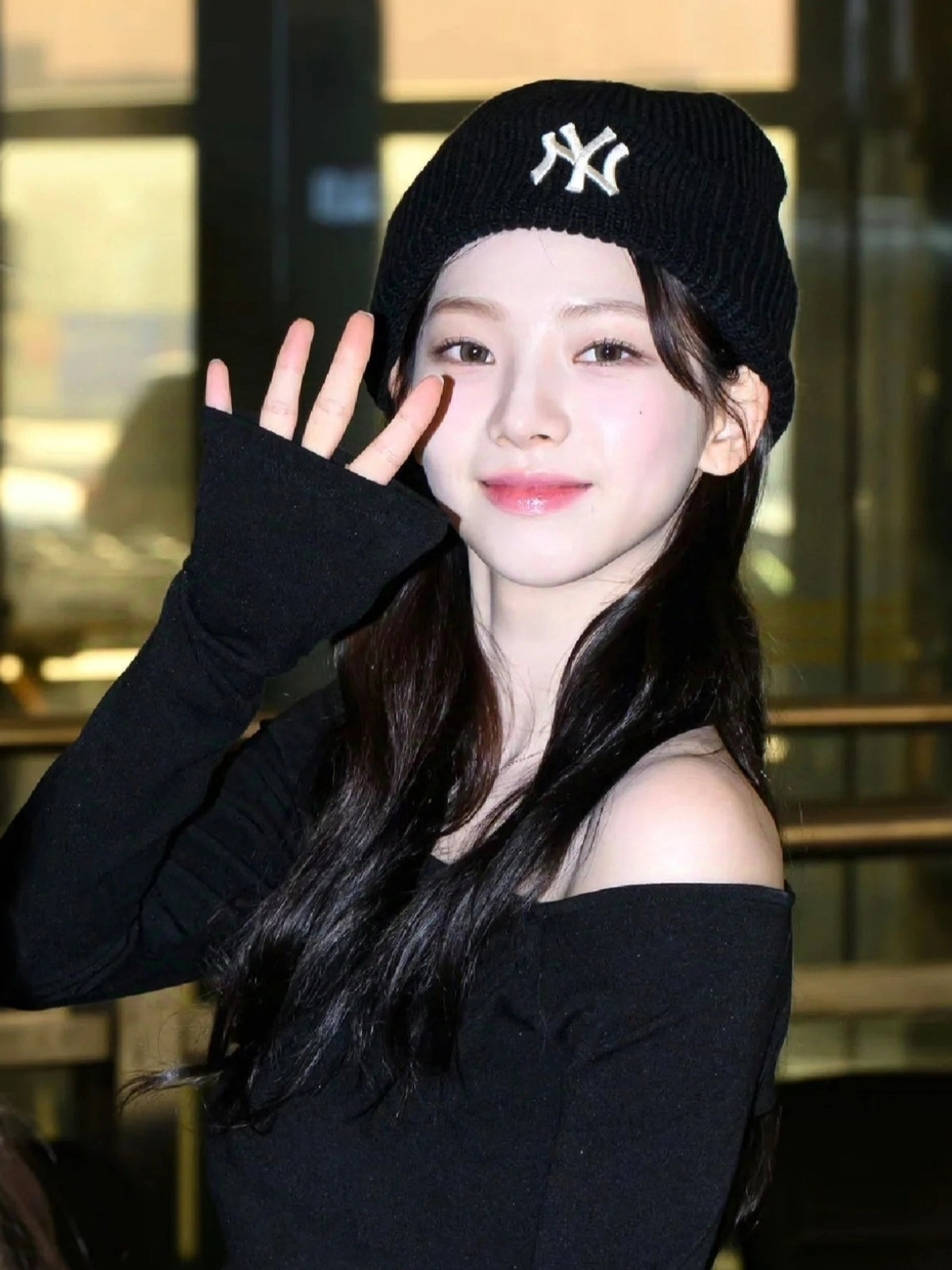 代購-<1000元左右交換禮物>MLB 卡寶同款 大logo 毛帽 黑色